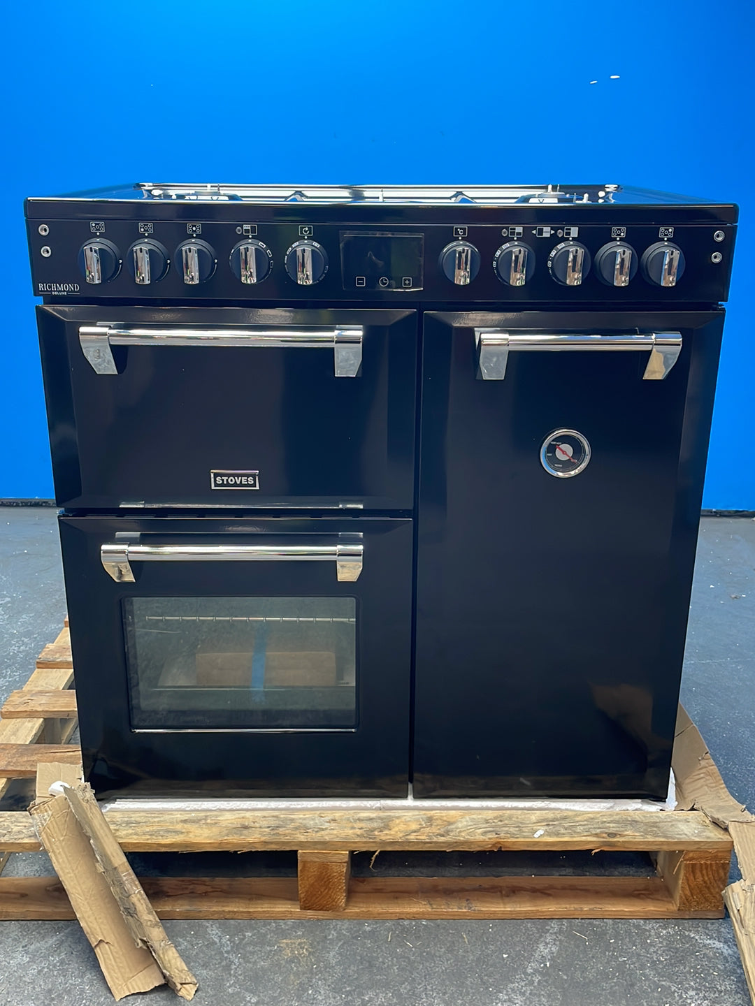 #GRC-164-431 - Stoves Richmond Deluxe 90DF Dual Fuel Range Cooker – 174L Capacity, 5 Burners, AirFry, SteamCleanse