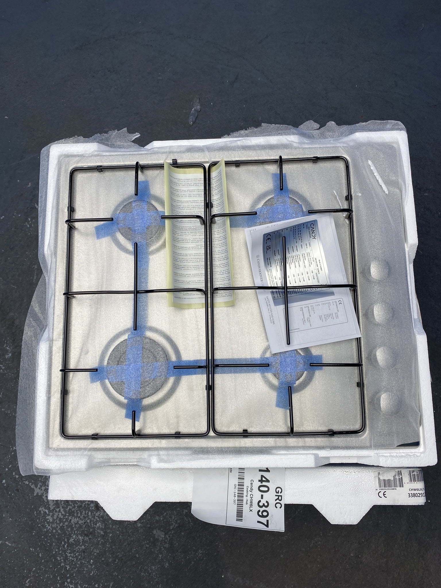 Candy CHW6LX 60cm Stainless Steel 4 Zone Gas Hob