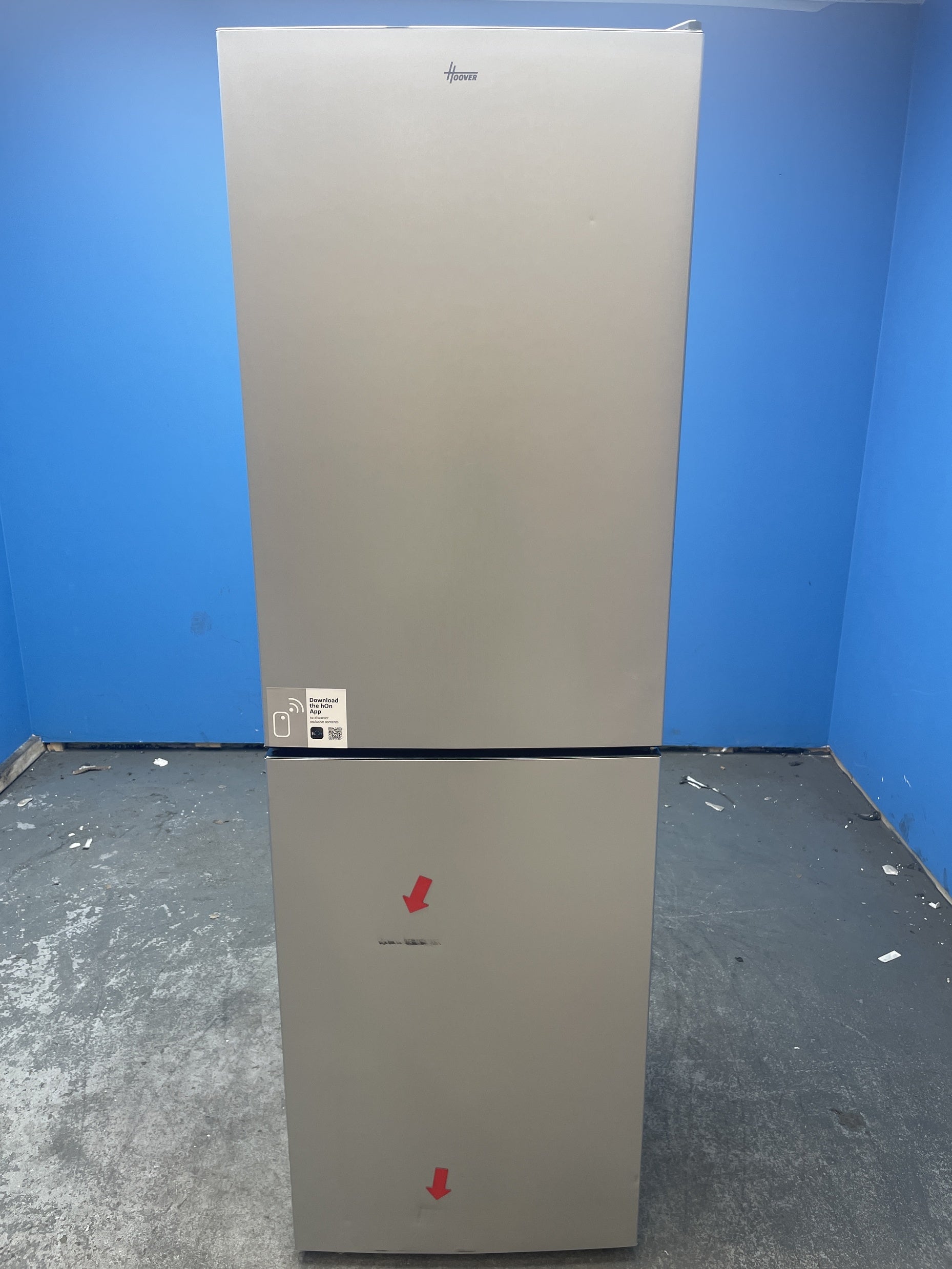 #GRC-159-071 - Hoover H-FRIDGE 300 HVT3CLECKIHS 252 Litre Combi Fridge Freezer