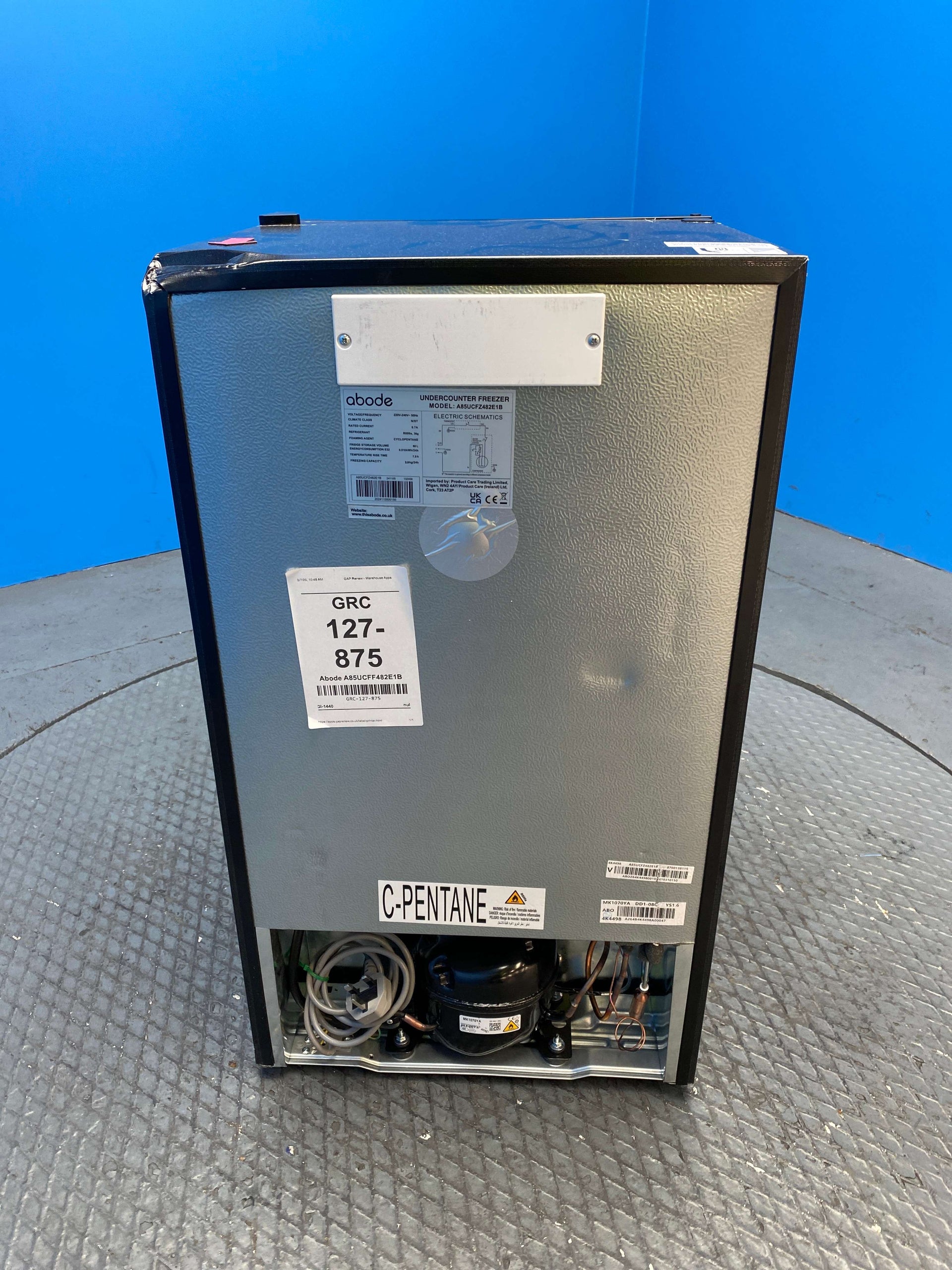 Abode A85UCFF482E1B 85L Under Counter Fridge Freezer