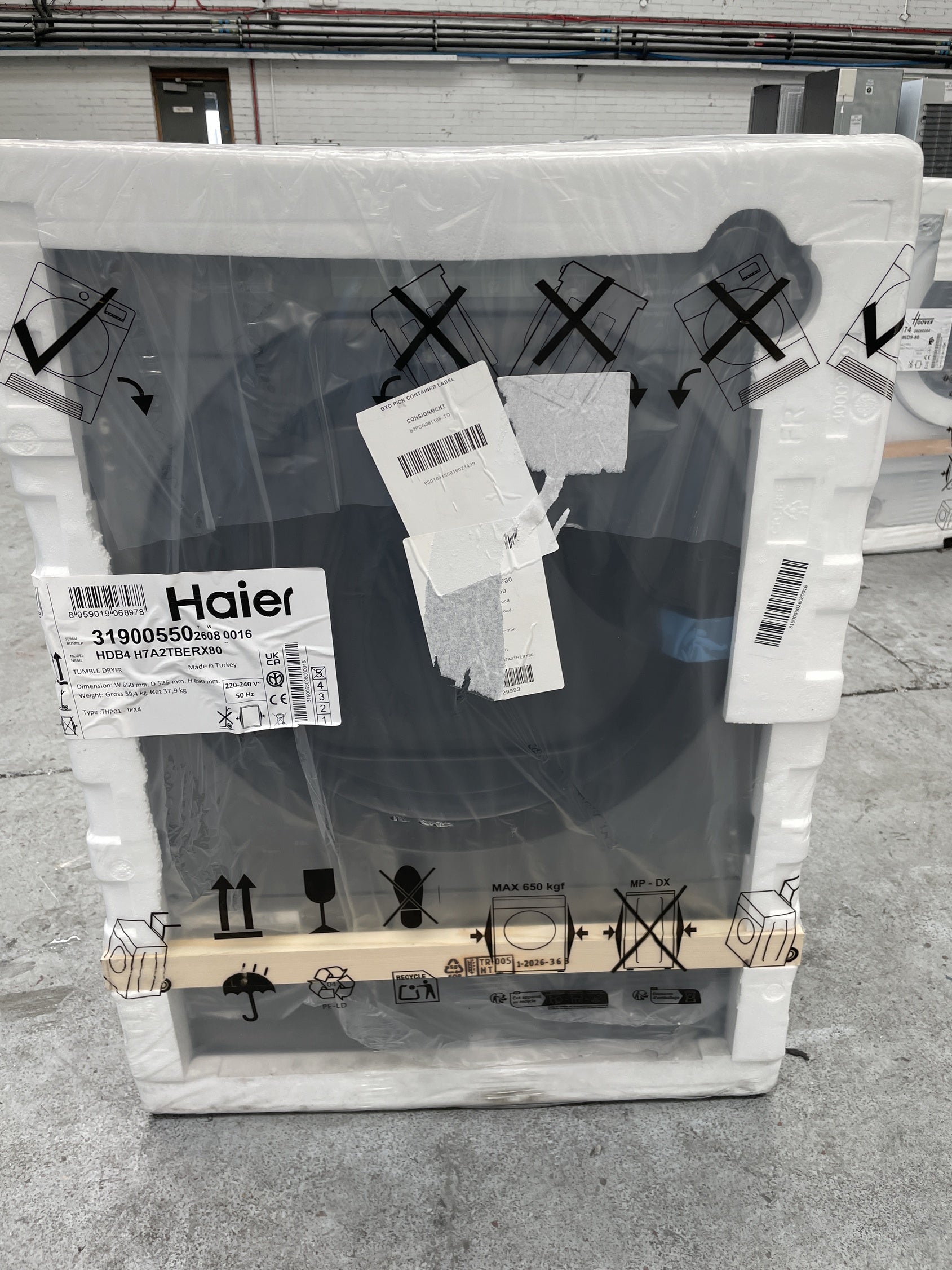 #GRC-157-937 - Haier HDB4 H7A2TBERX80 Integrated 7kg Heat Pump Tumble Dryer