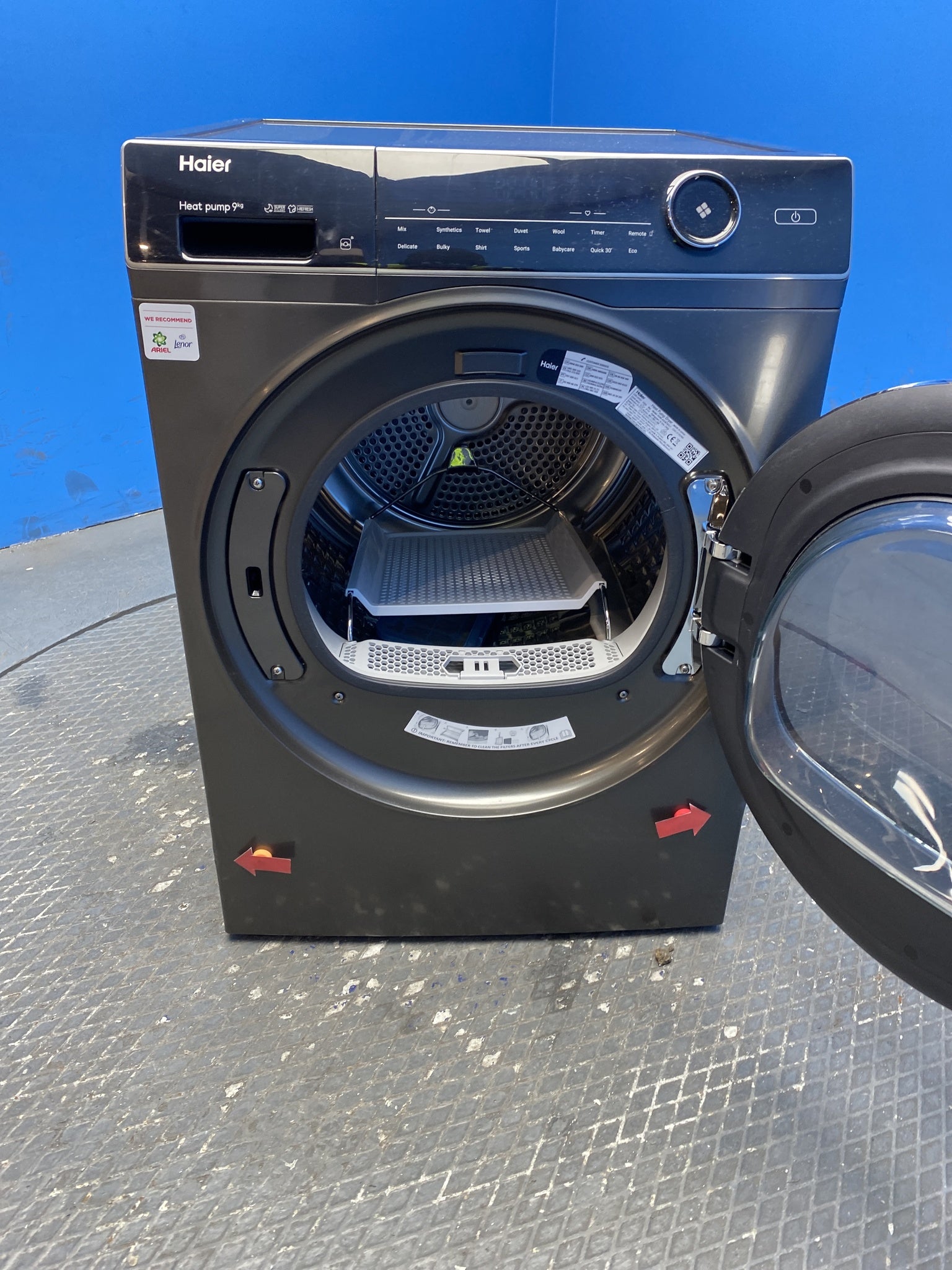 Haier HD90-A3Q979U1 9kg Heat Pump Tumble Dryer
