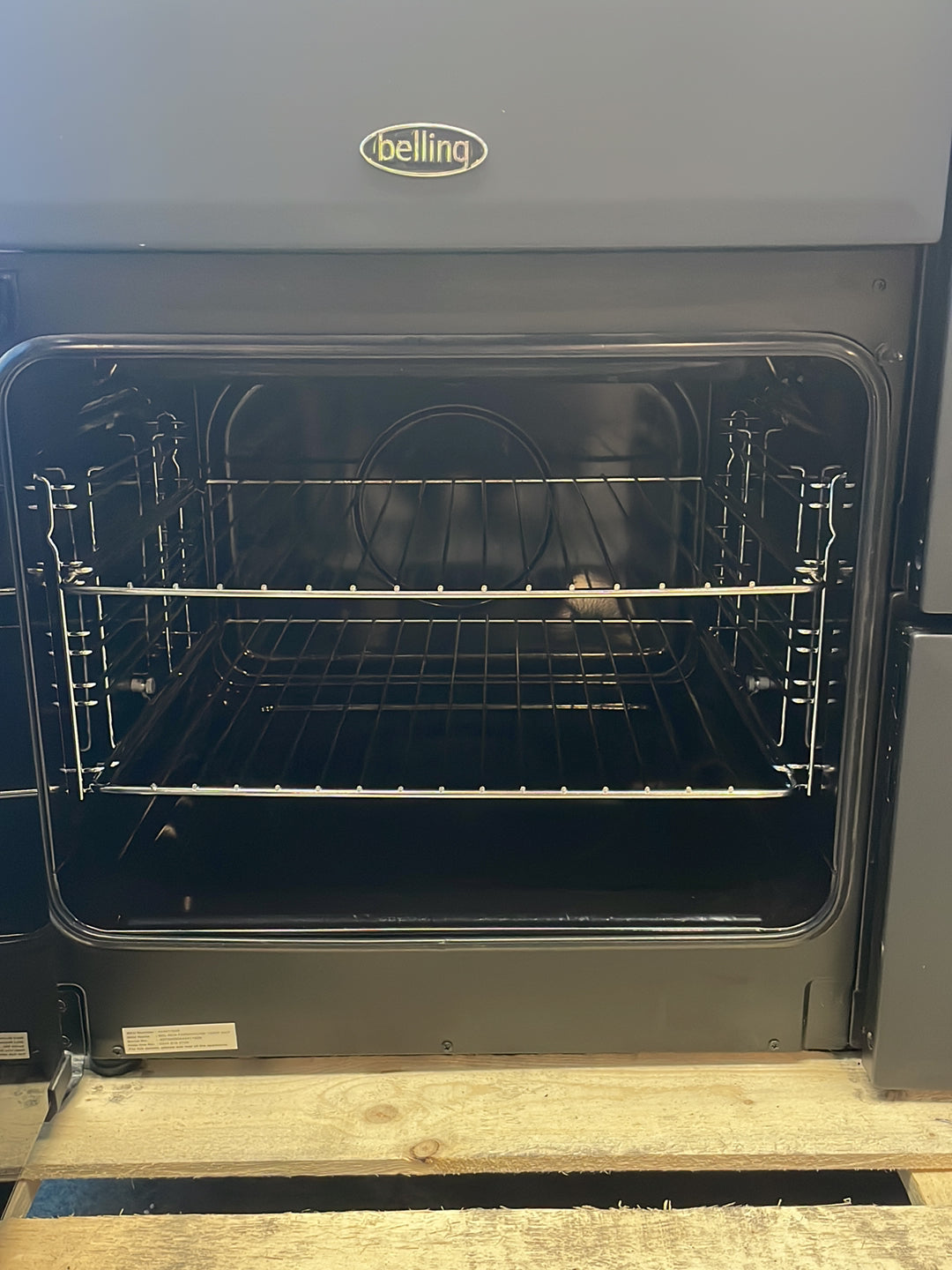 #GRC-164-342 - Belling Farmhouse 100cm Dual Fuel Range Cooker – 157L, AirFry, Grey