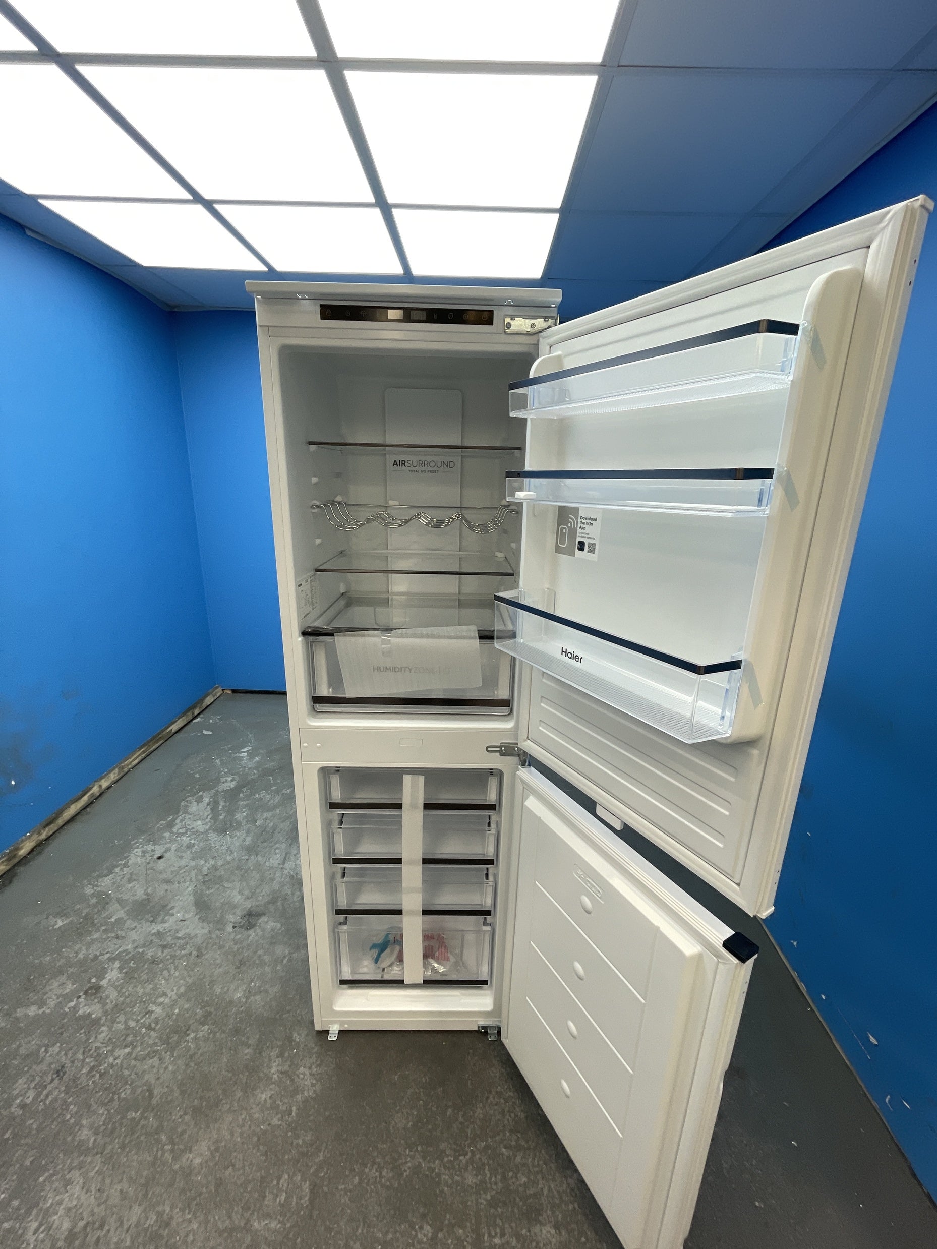 #GRC-163-869 - Haier 54cm Integrated Fridge Freezer – 242L, White, Total No Frost, Smart WiFi