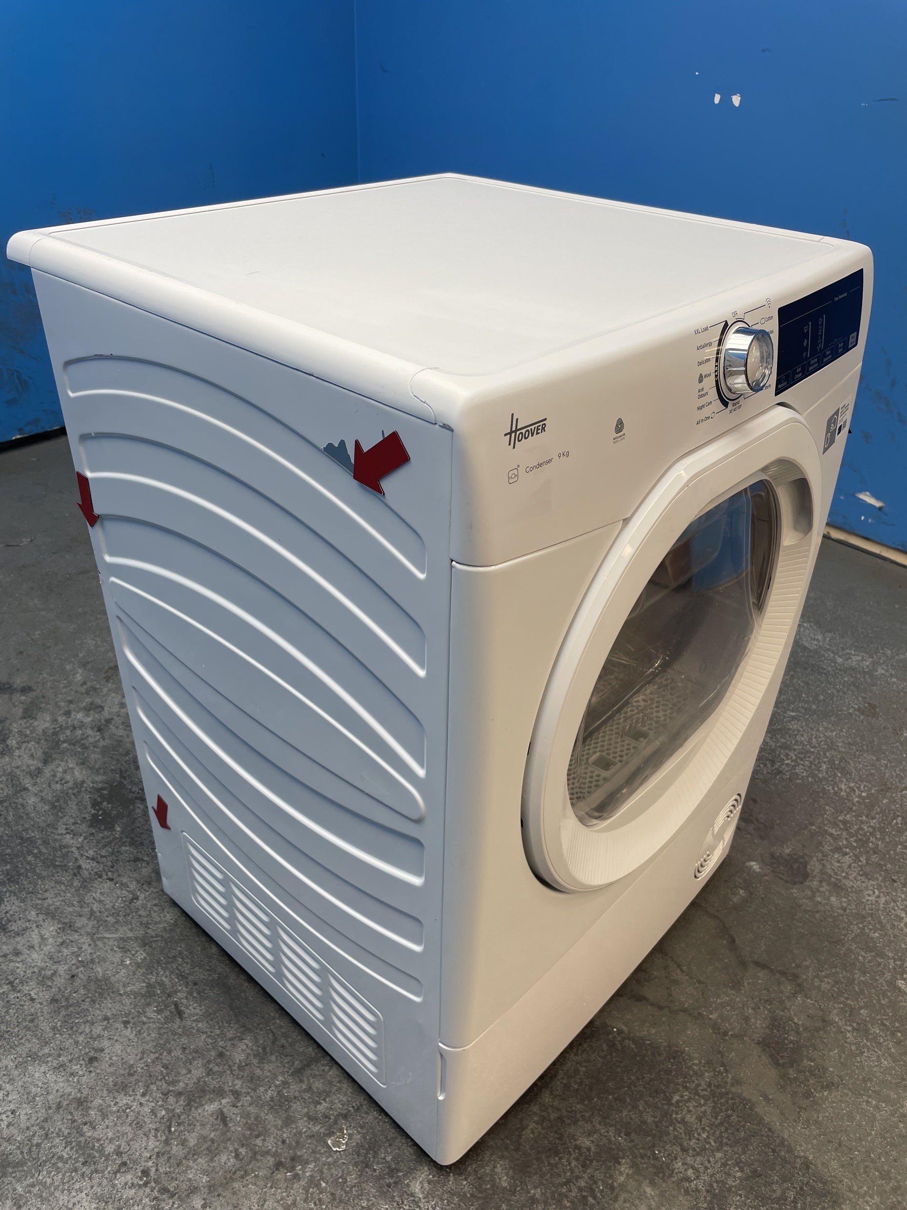 #GRC-162-546 - Hoover HRE C9TE-80 9kg Condenser Tumble Dryer with Wi-Fi