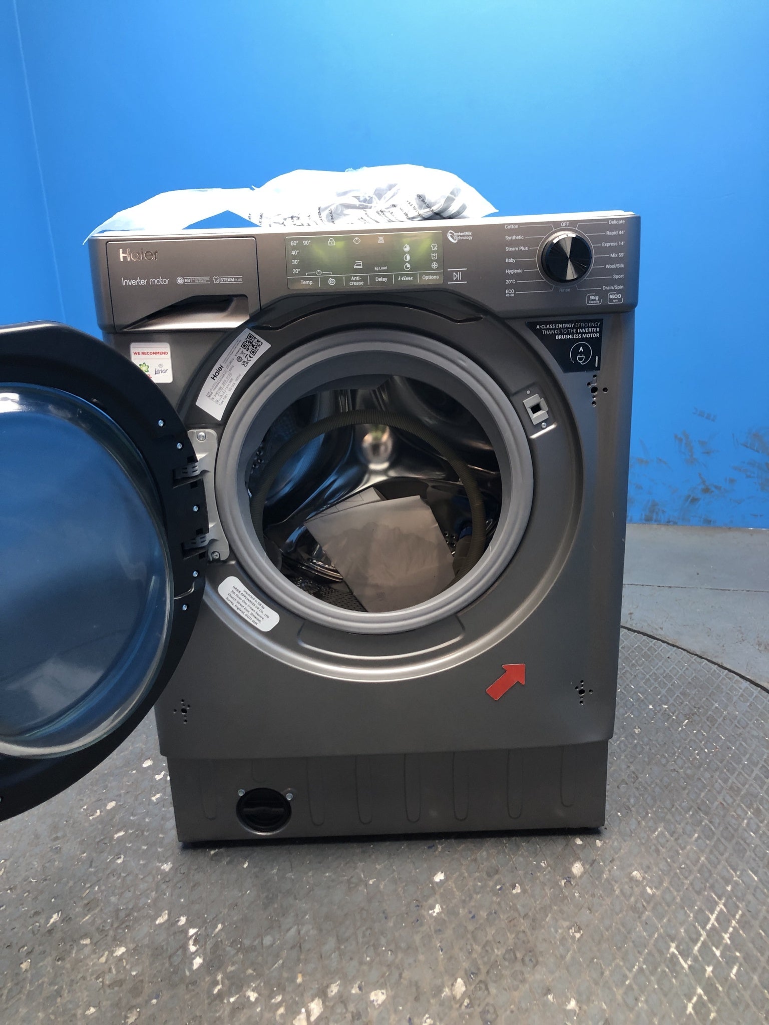 Haier HWQ90B416FWBR Series 4 Integrated 9kg 1600 Spin Washing Machine