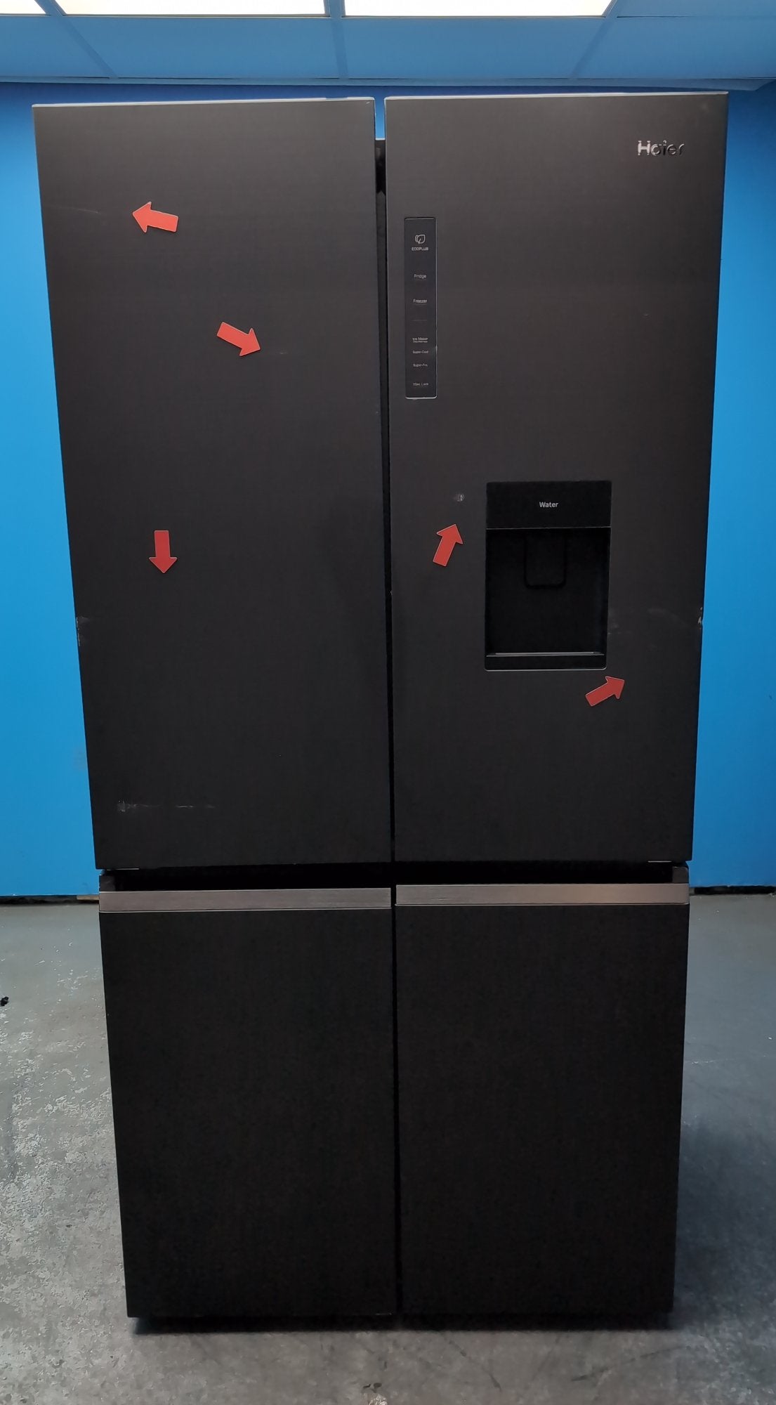 #GRC-163-397 - Haier French 4 Door Fridge Freezer – 528L, Black, Total No Frost