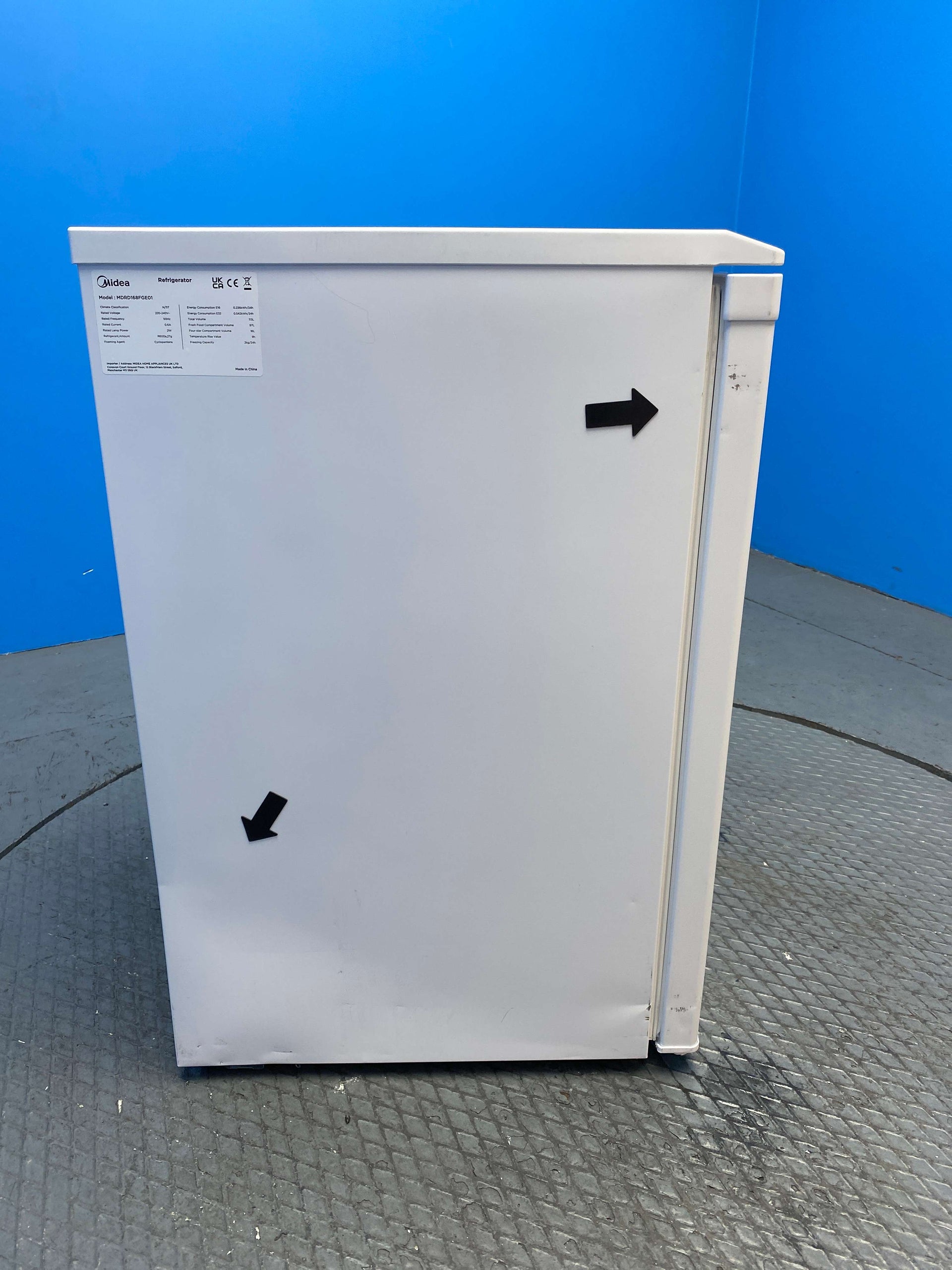 Midea MDRD168FGE01 113 Litre Undercounter Larder Fridge