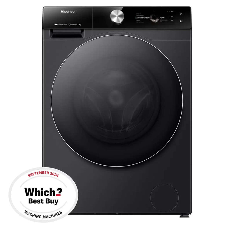 Hisense 7S Series WF7S1247BB 12kg 1400 Spin AI Washing Machine