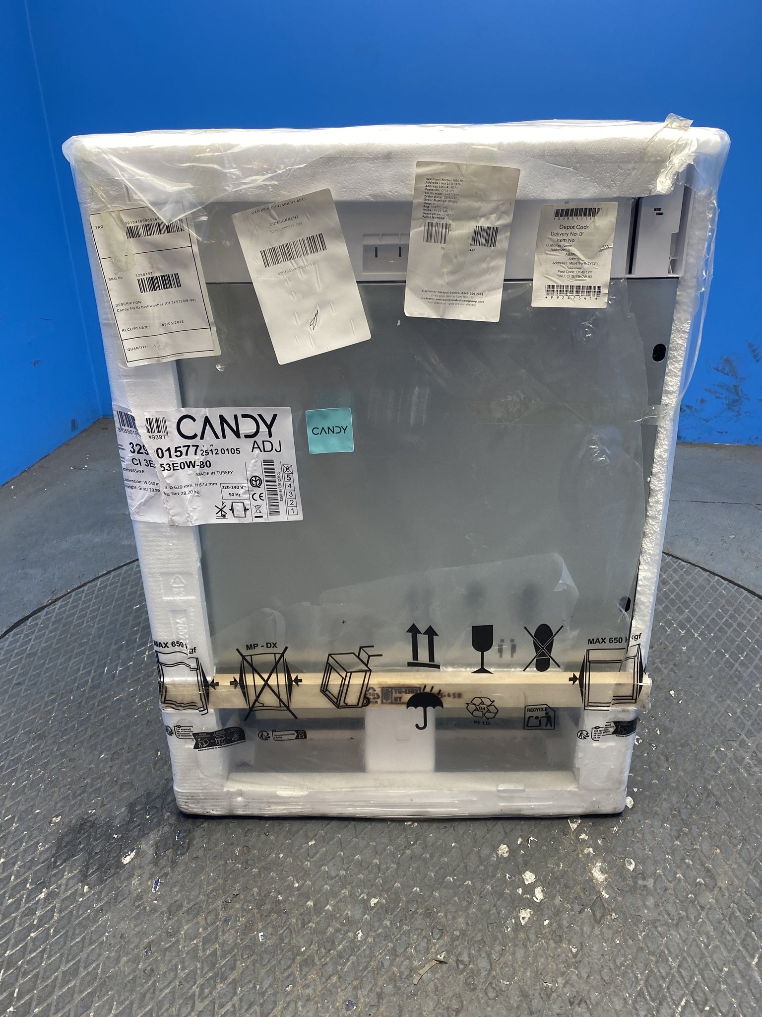 Candy CI3E53E0W Integrated 13 Place Setting Dishwasher