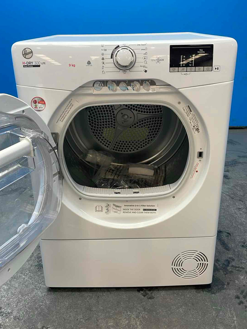 #GRC-161-495 - Hoover HLE H9A2DE-80 H-DRY 300 Lite 9kg Heat Pump Tumble Dryer