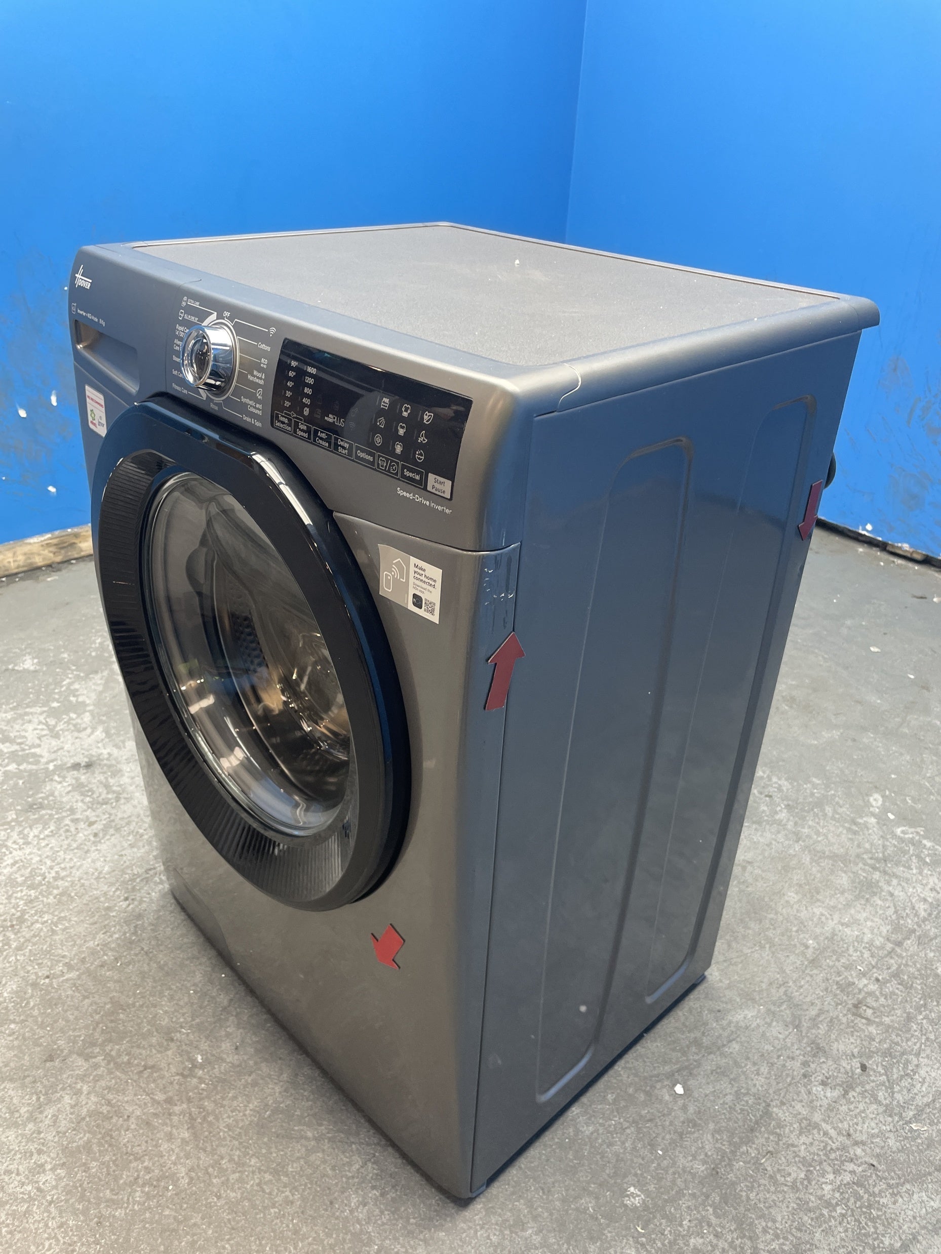 #GRC-159-595 - Hoover H-WASH 350 H3WPS686TAMBR-80 8kg 1600rpm Wi-Fi Washing Machine