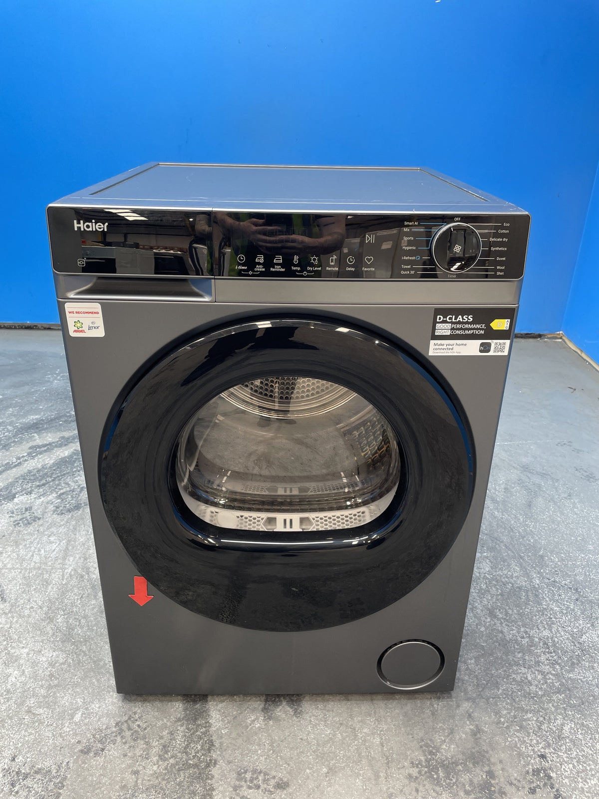 #GRC-163-364 - Haier X Series 5 10kg Heat Pump Tumble Dryer – Grey, D Energy Rating