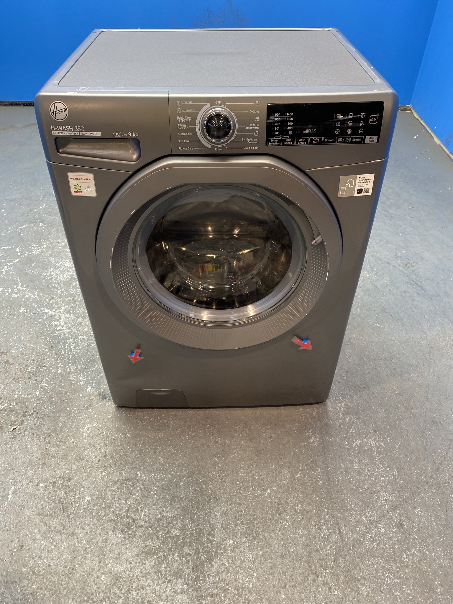 Hoover H3WPS496TMRR6 9kg 1400 Spin Washing Machine