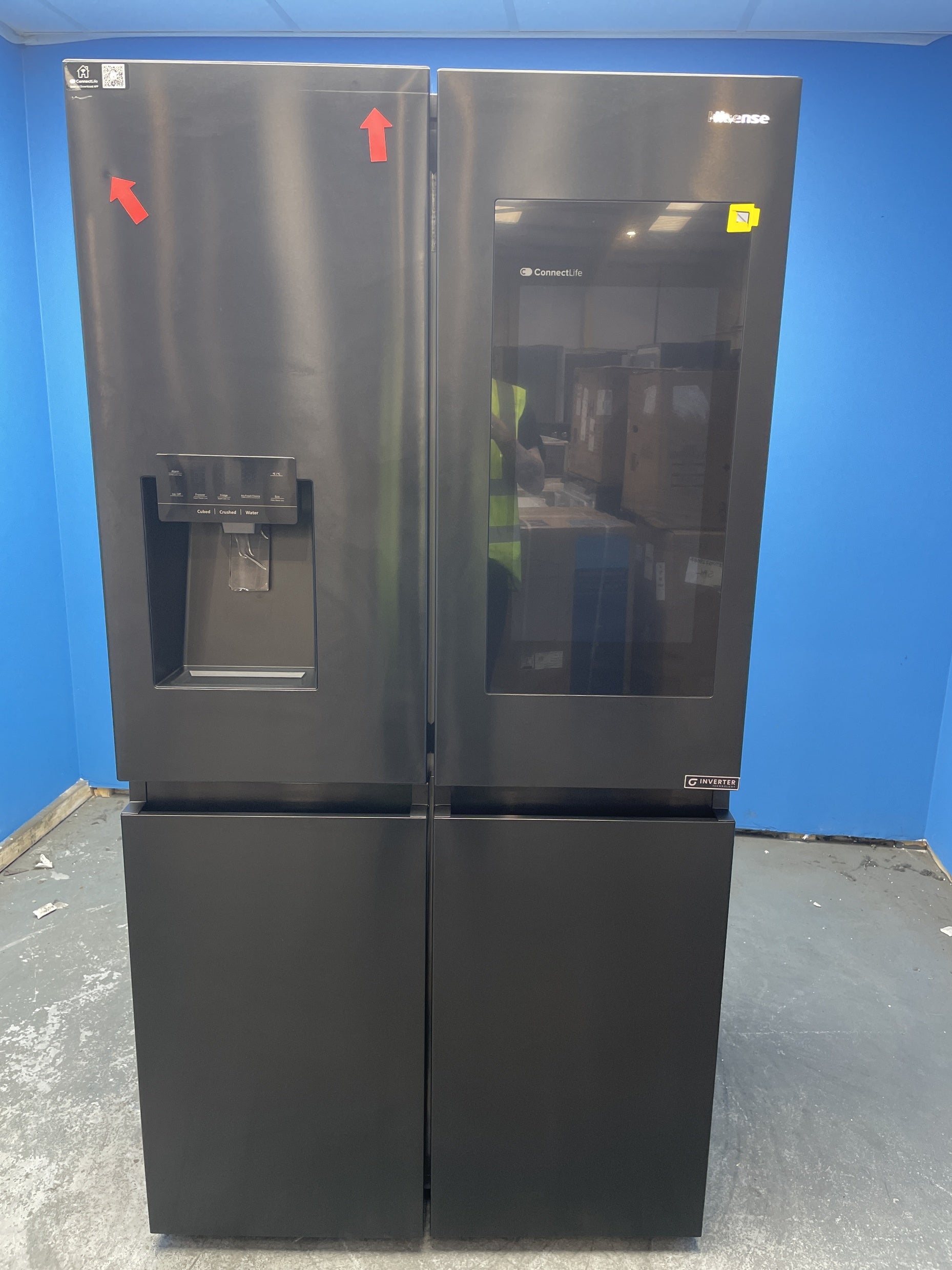 #GRC-158-124 - Hisense PureFlat RQ760N4IFE American Style Fridge Freezer