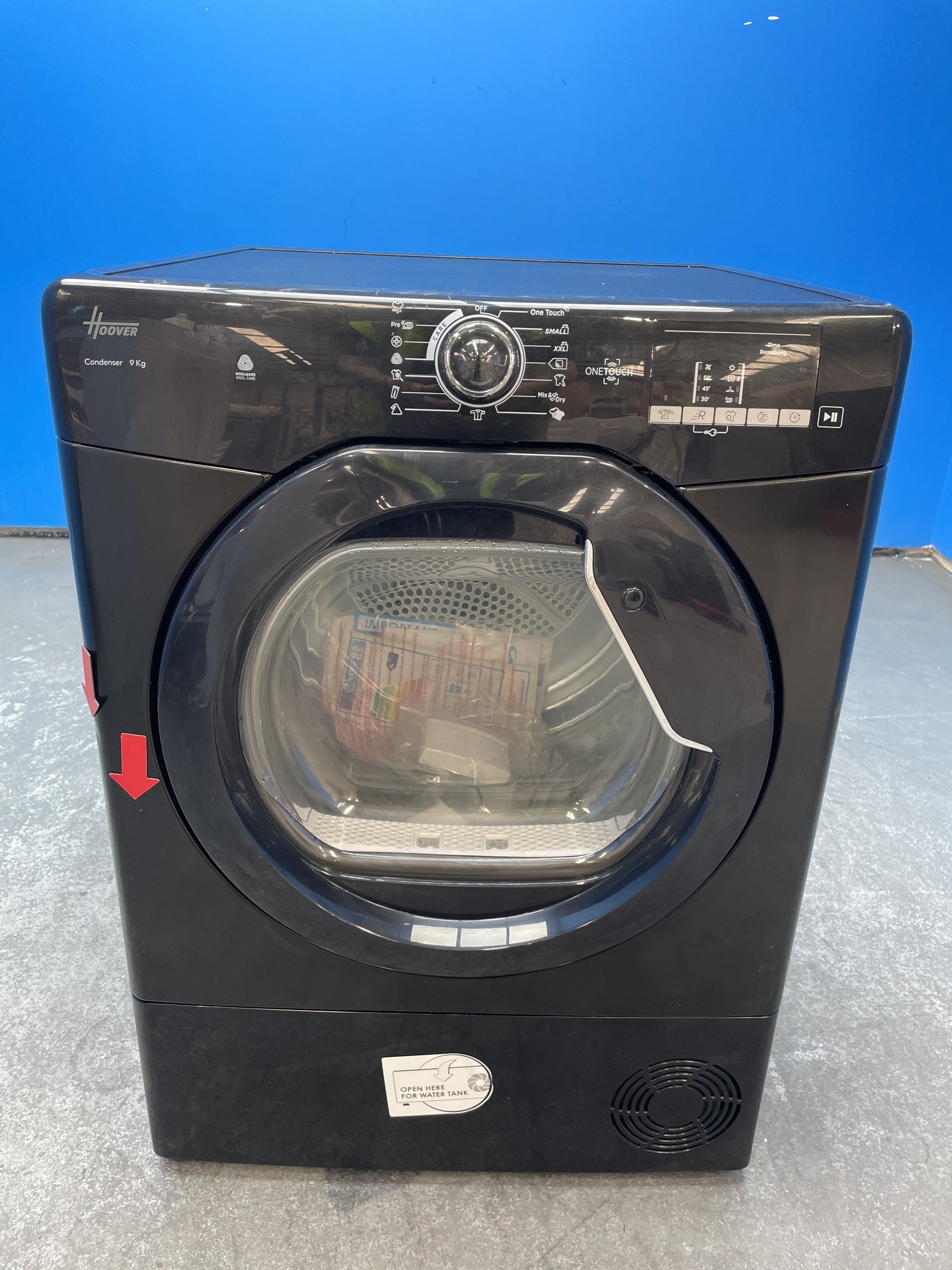#GRC-160-378 - Hoover H-DRY 300 HLE C9DGB 9kg Condenser Tumble Dryer