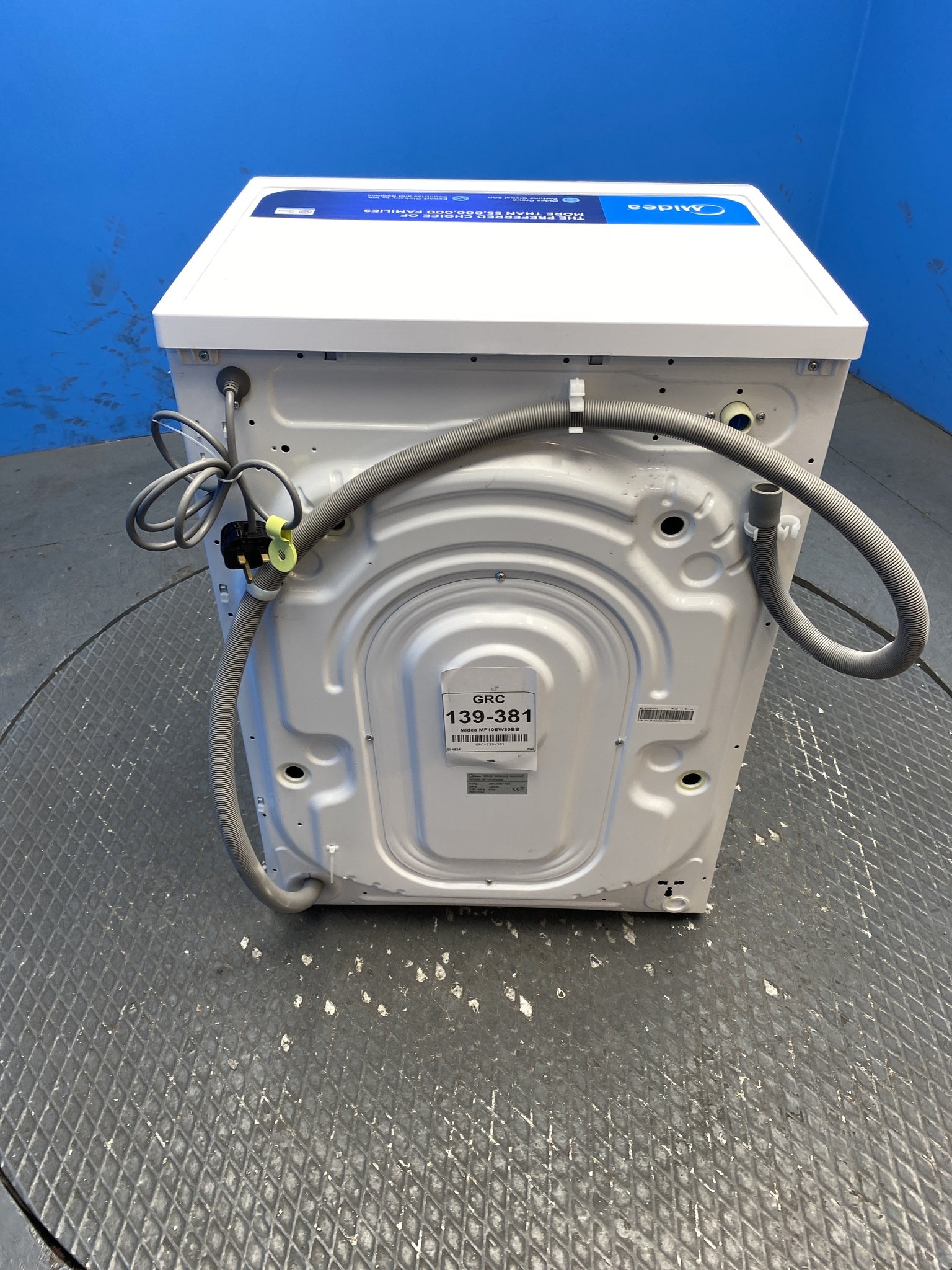 Midea MF10EW80BB 8kg 1400 Spin Washing Machine with Steam Care