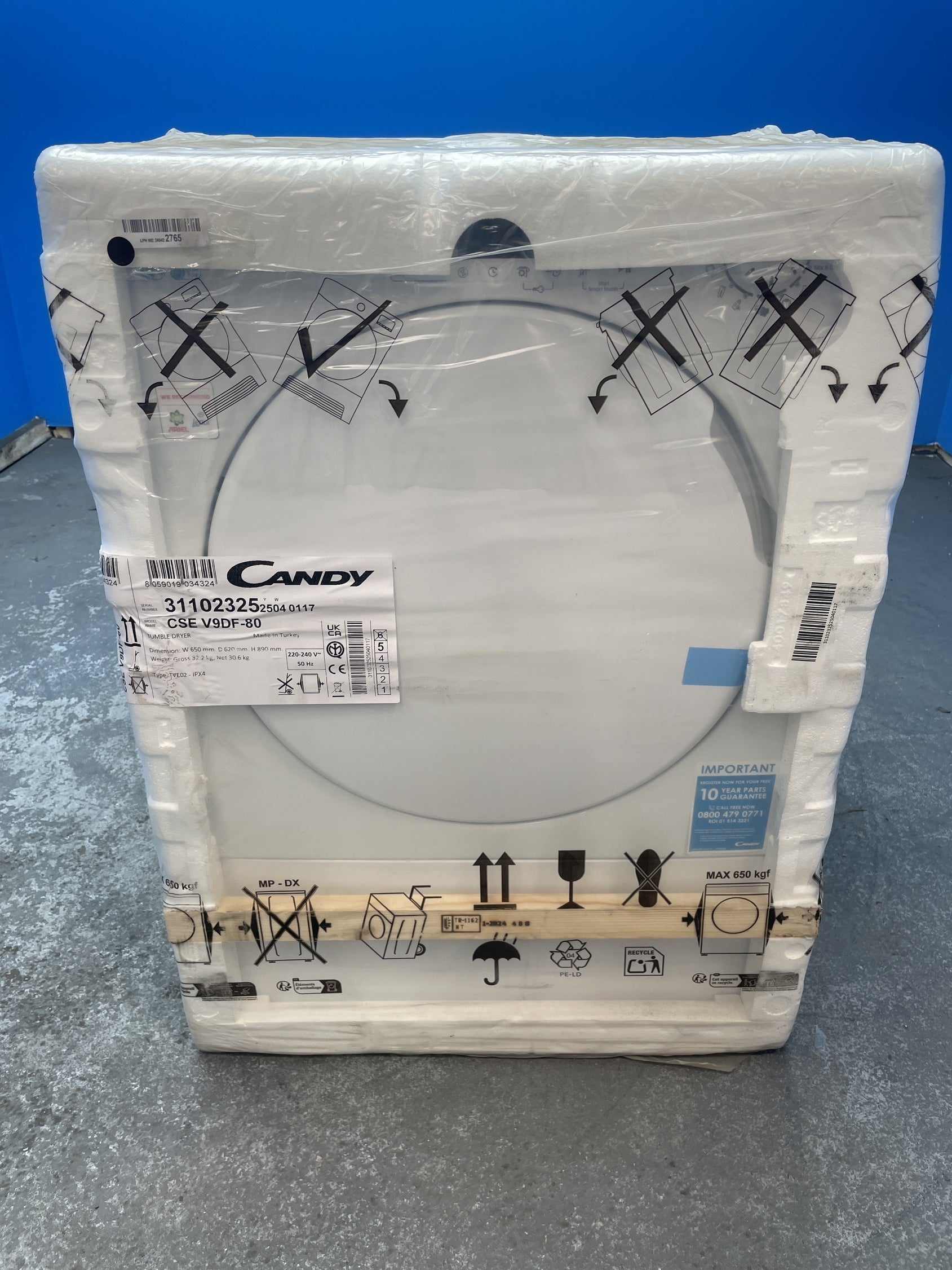 #GRC-154-322 - Candy CSEV9DF 9kg Vented Smart Tumble Dryer