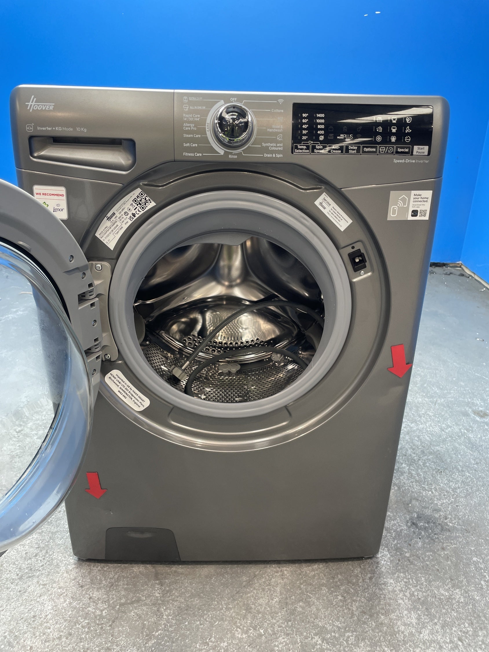 #GRC-158-452 - Hoover H3B13WPS4106TAMBR 10kg 1400 Spin Washing Machine