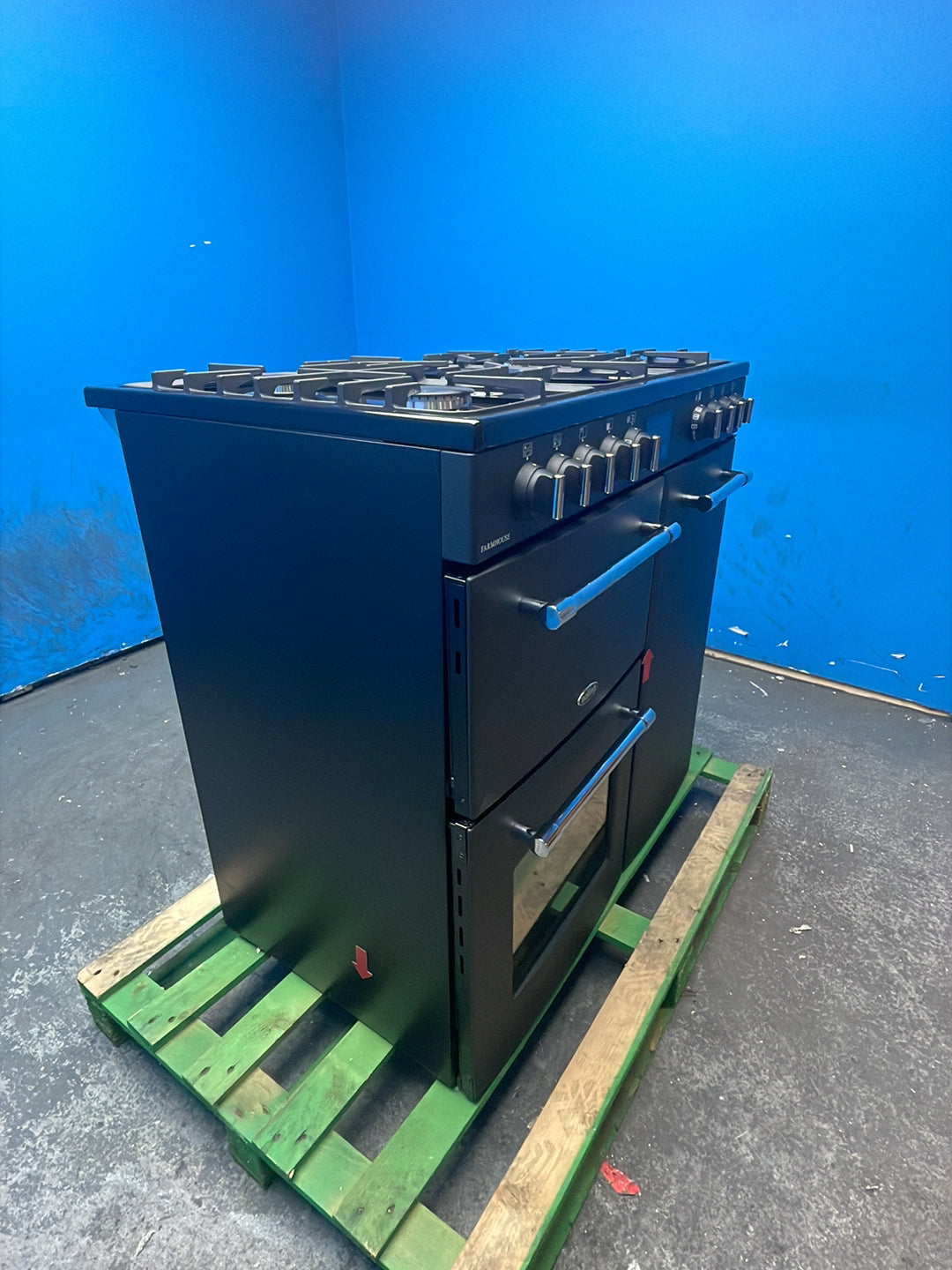 #GRC-164-290 - Belling Farmhouse 90cm Dual Fuel Range Cooker – 174L, 3 Ovens, AirFry