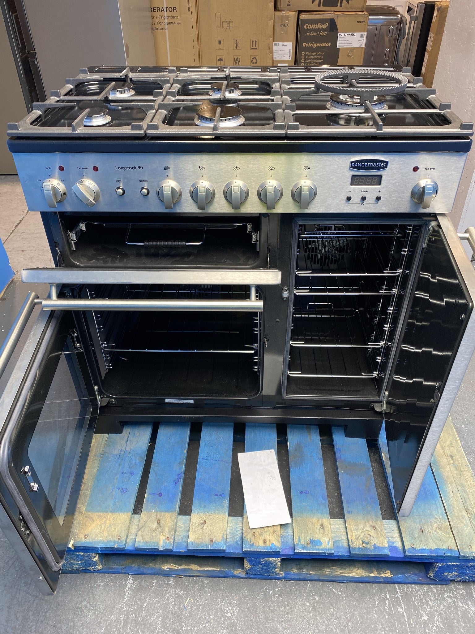 Rangemaster KCH90DFFSS/C Kitchener 90 Dual Fuel Range Cooker