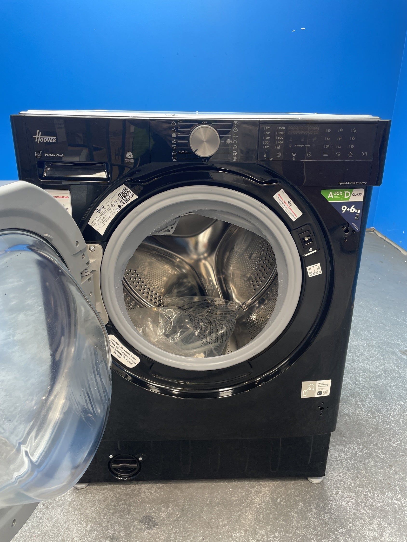 #GRC-159-988 - Hoover BH4S696M6DR9B-80 Built-in 9/6kg 1600rpm Washer Dryer