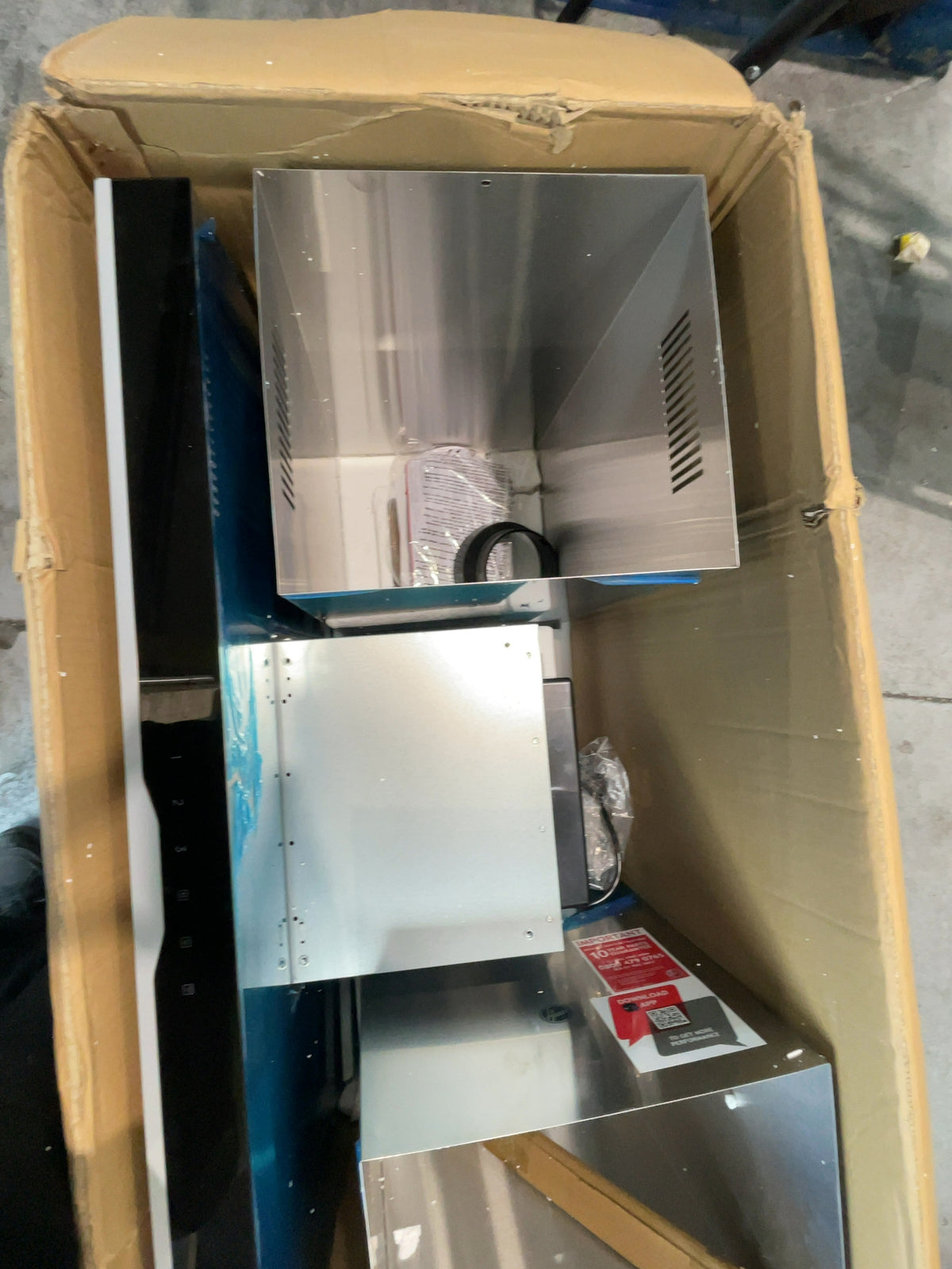 #GRC-153-179 - Hoover H500 90cm Island Cooker Hood – WiFi/Bluetooth, 703m³/h, Black Glass