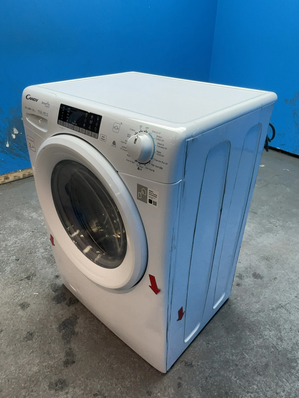 #GRC-158-521 - Candy Smart Pro Washer Dryer – 8kg Wash, 5kg Dry, 1400rpm, WiFi Connected, White