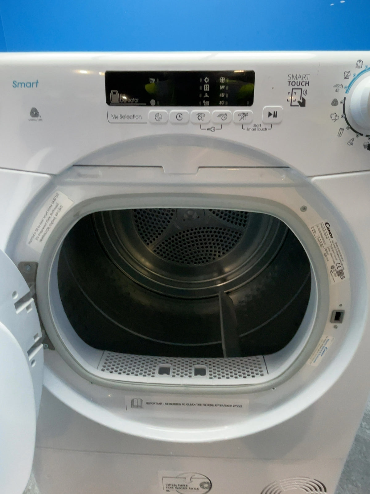 #GRC-158-530 - Candy Smart 9kg Condenser Tumble Dryer – WiFi Connected, White, G Energy Rating