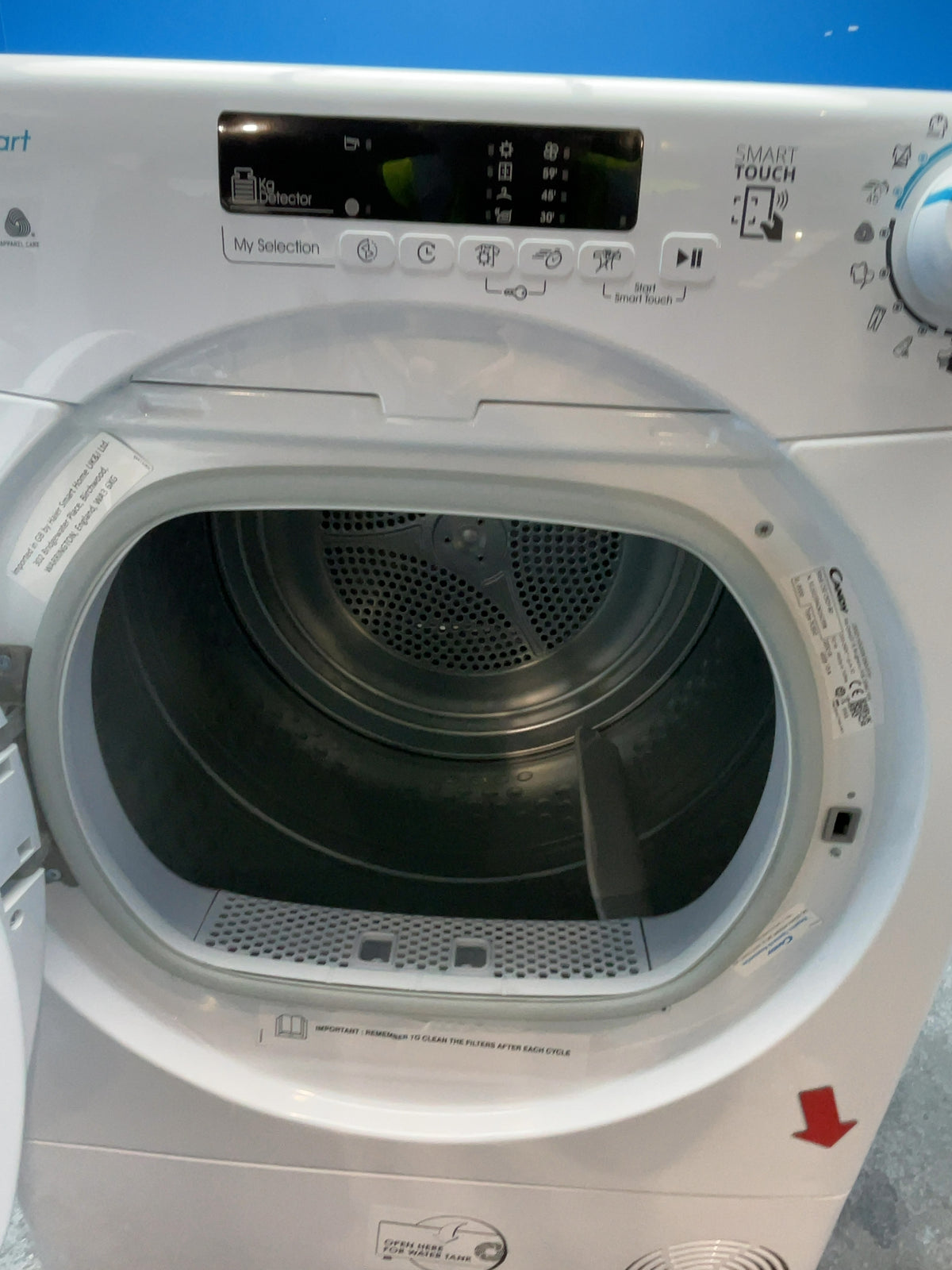 #GRC-158-548 - Candy Smart 9kg Condenser Tumble Dryer – WiFi Connected, White, G Energy Rating