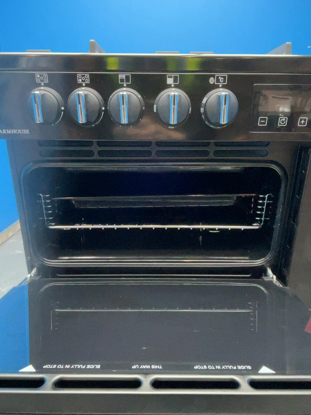#GRC-159-436 - Belling Farmhouse 90cm Dual Fuel Range Cooker – 174L, 3 Ovens, AirFry
