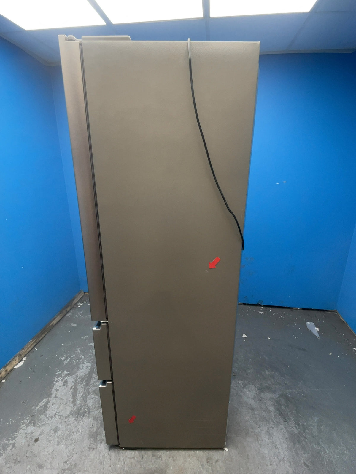 #GRC-160-292 - Haier 70cm French Door Fridge Freezer – 446L, Platinum Inox, Total No Frost