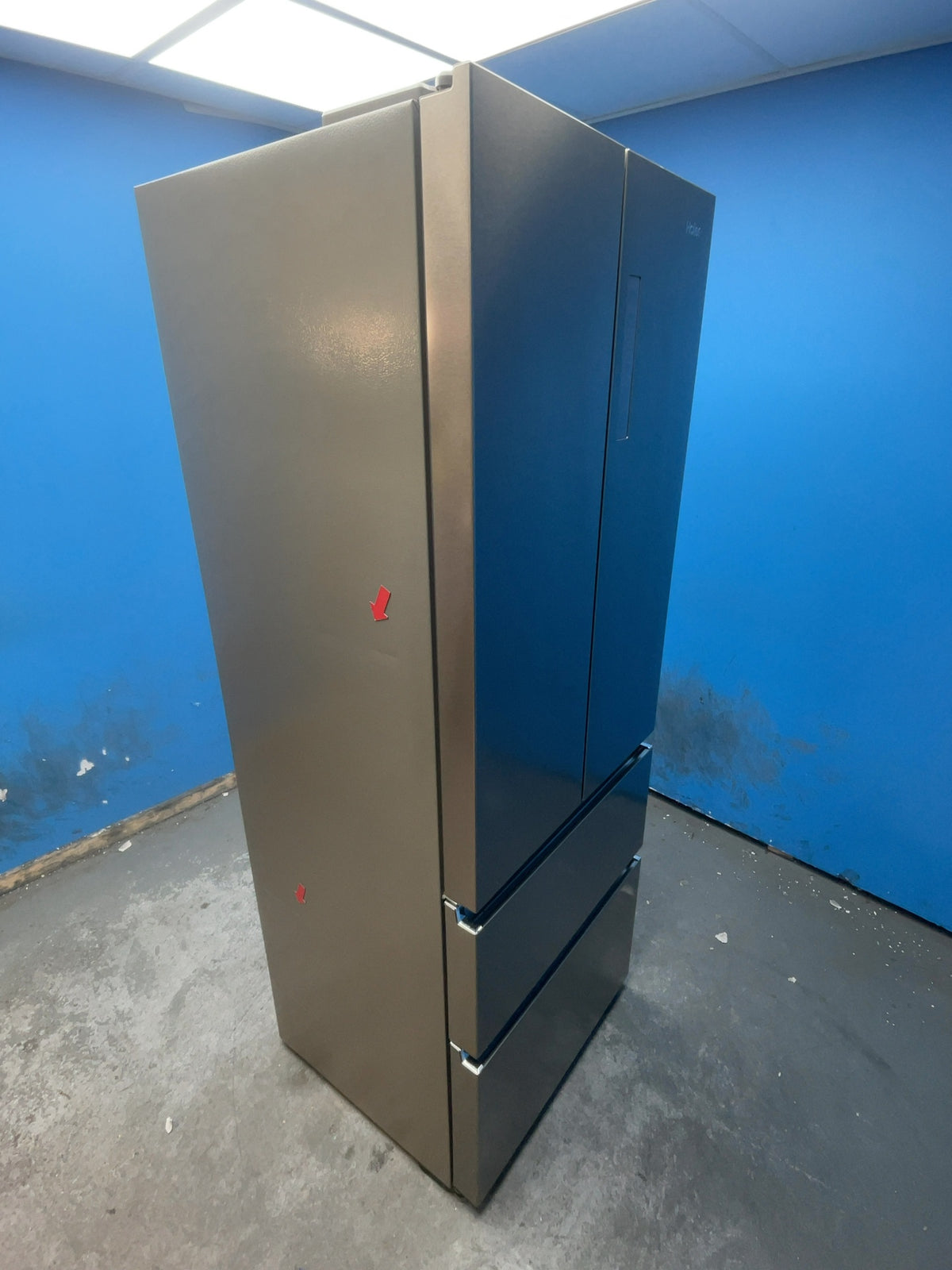 #GRC-160-292 - Haier 70cm French Door Fridge Freezer – 446L, Platinum Inox, Total No Frost