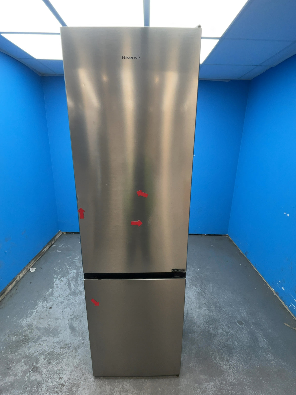 #GRC-161-872 - Hisense 60cm Fridge Freezer – 336L Total Capacity, Total No Frost, Inverter Motor, Inox