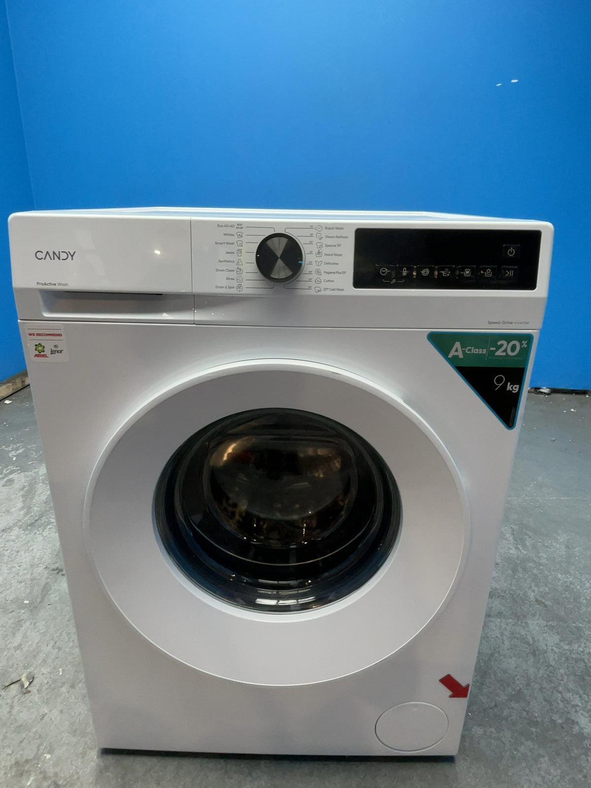 #GRC-162-928 - Candy 9kg 1400rpm Washing Machine – Quick Wash, MixPower System, White