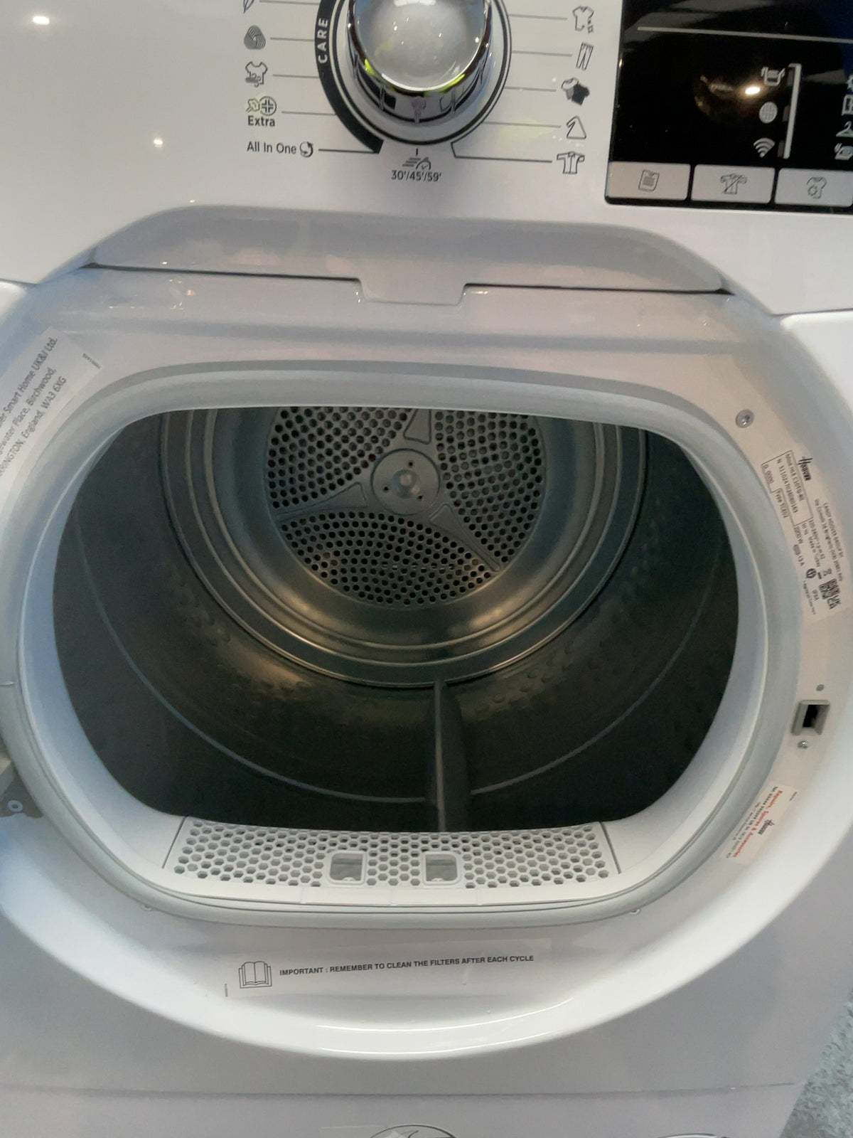#GRC-162-936 - Hoover H-DRY 300 10kg Condenser Tumble Dryer – WiFi Connected, White
