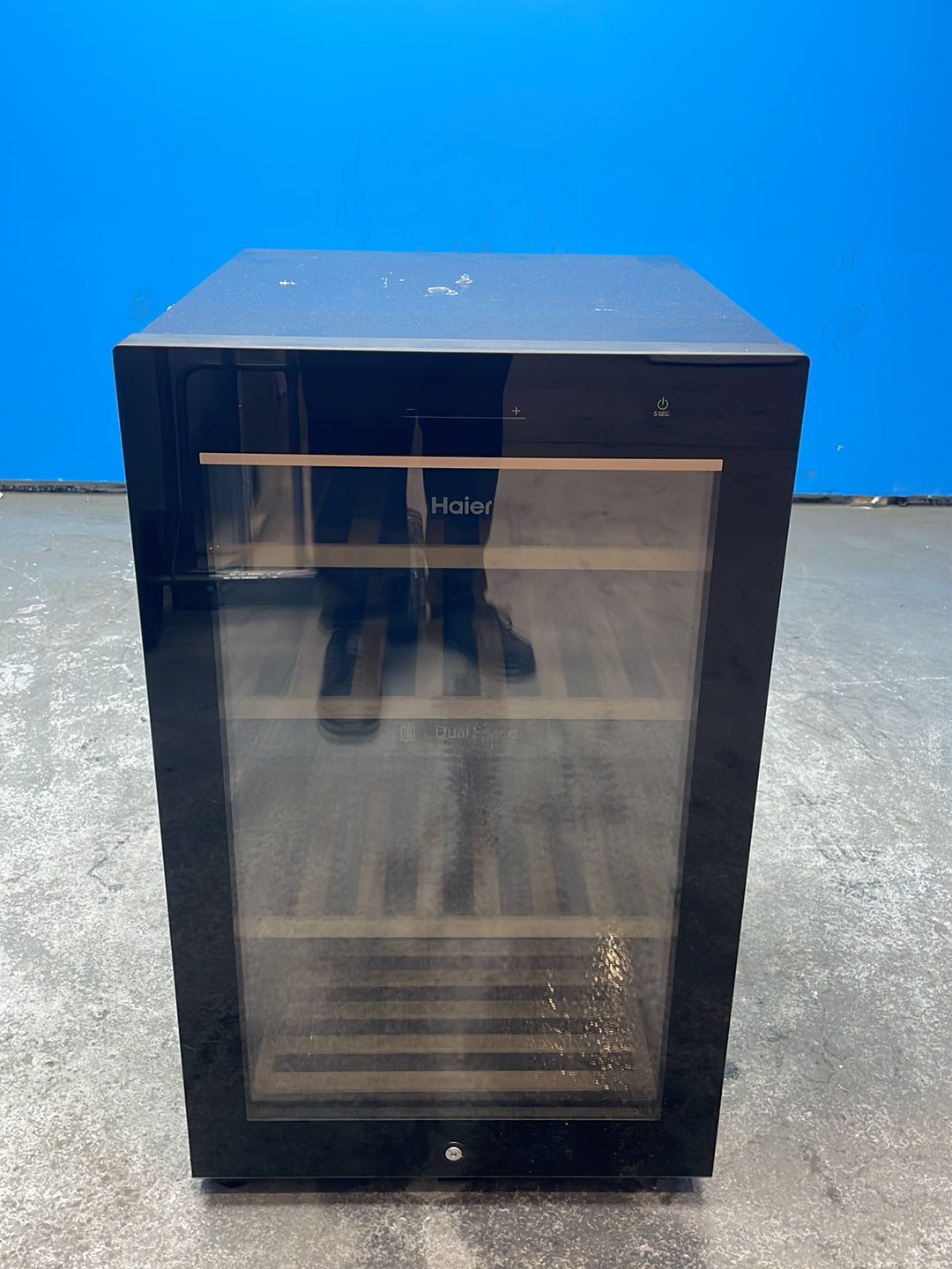 #GRC-163-439 - Haier Wine Bank 50 Series 7 42 Bottle Dual Zone Wine Cooler – Natural Airflow