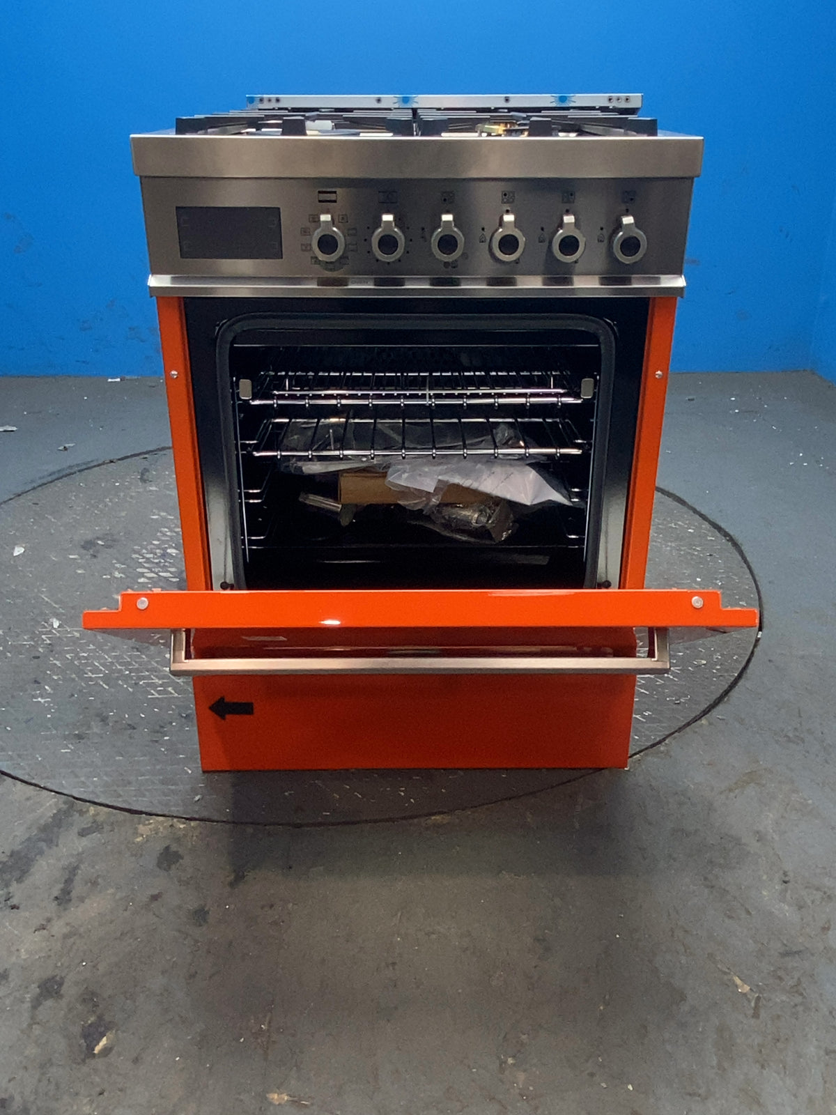 #GRC-163-733 - Bertazzoni 60cm Dual Fuel Range Cooker – 69L, 4 Gas Burners, Cast Iron Supports