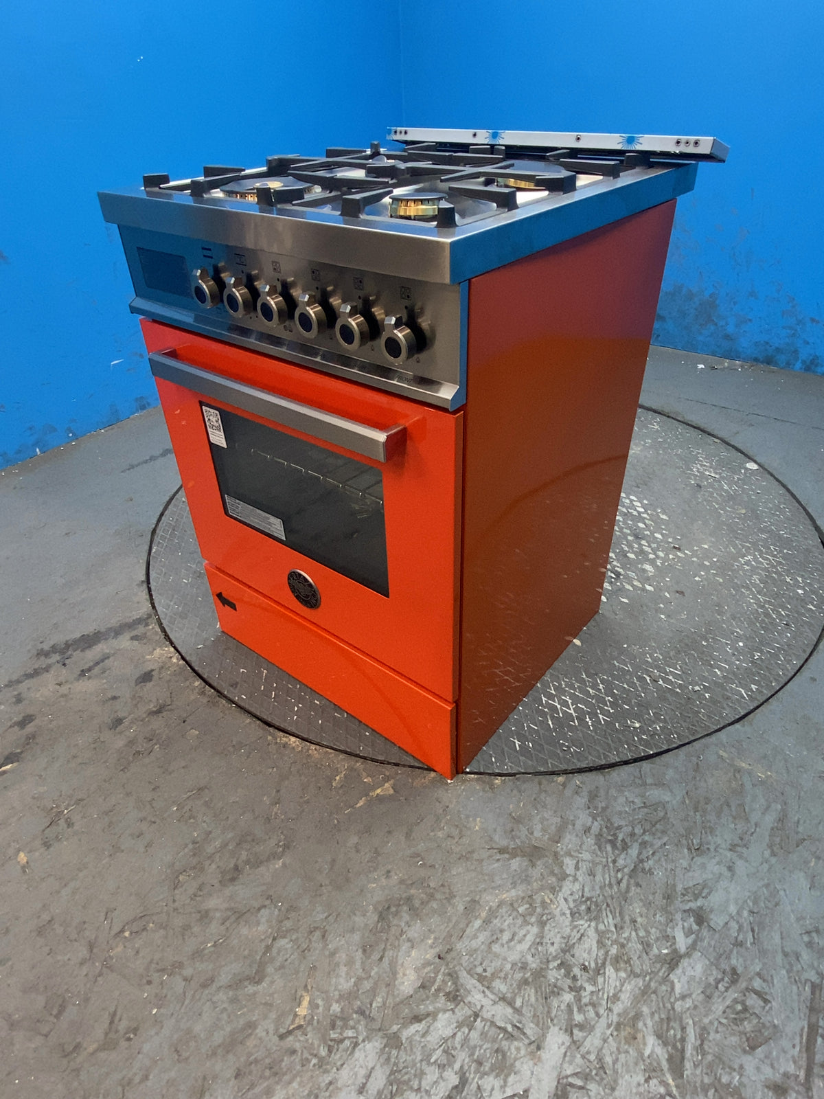 #GRC-163-733 - Bertazzoni 60cm Dual Fuel Range Cooker – 69L, 4 Gas Burners, Cast Iron Supports