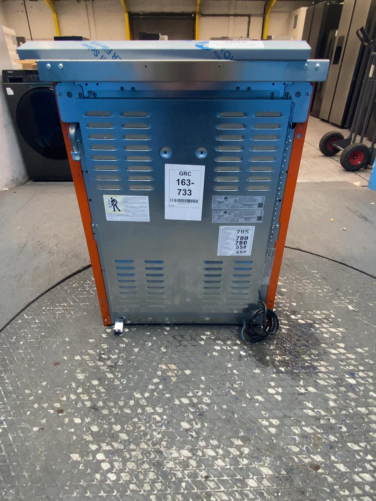 #GRC-163-733 - Bertazzoni 60cm Dual Fuel Range Cooker – 69L, 4 Gas Burners, Cast Iron Supports