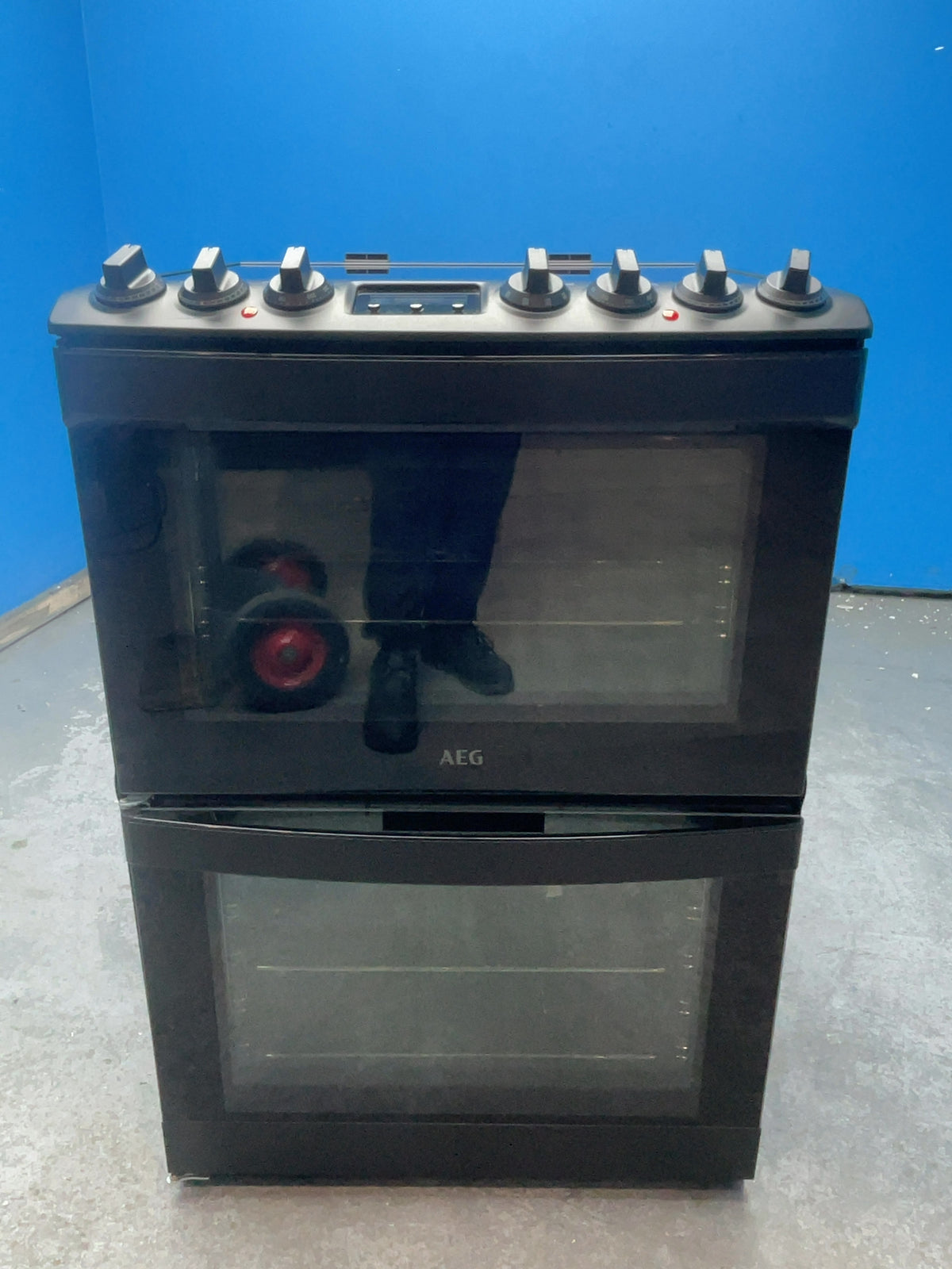 #GRC-163-738 - AEG 60cm Electric Double Oven Cooker – SteamBake, Induction Hob, Matte Black