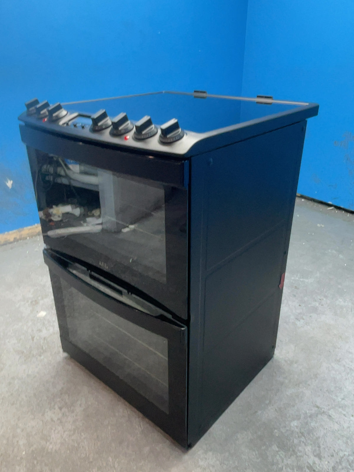 #GRC-163-738 - AEG 60cm Electric Double Oven Cooker – SteamBake, Induction Hob, Matte Black