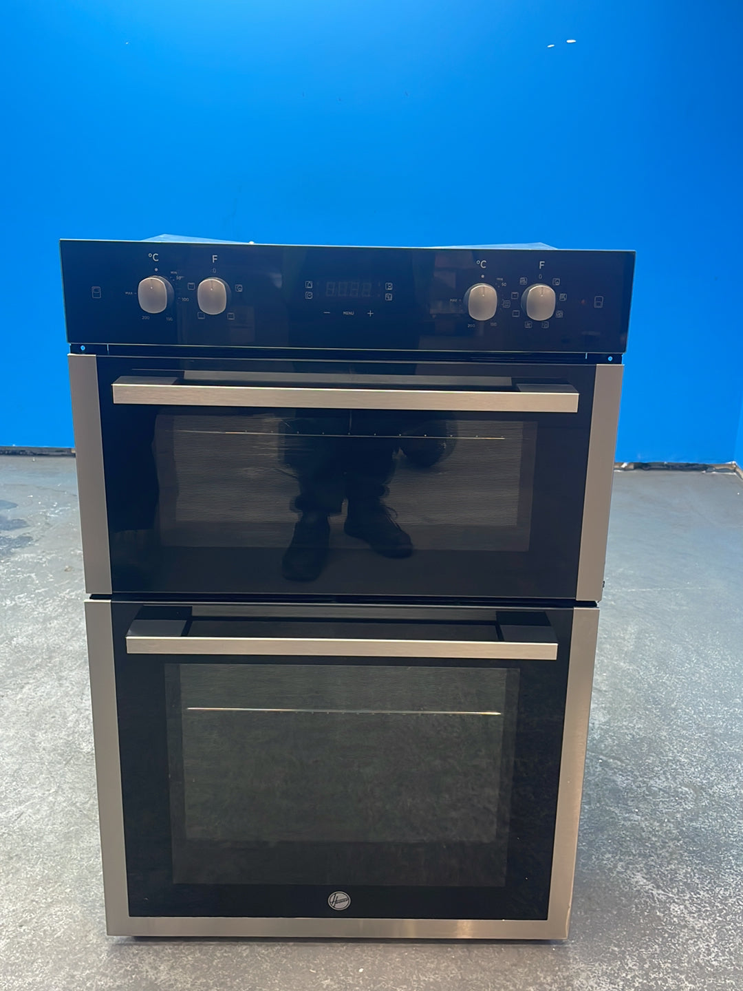 #GRC-163-812 - Hoover 60cm Electric Double Oven – 40L Capacity, Self-Cleaning, Black