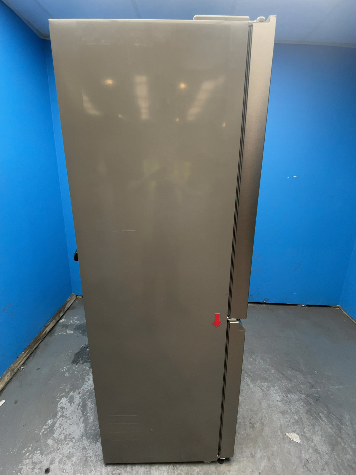 #GRC-163-837 - Haier American Style Fridge Freezer – 467L, Platinum Inox, Total No Frost