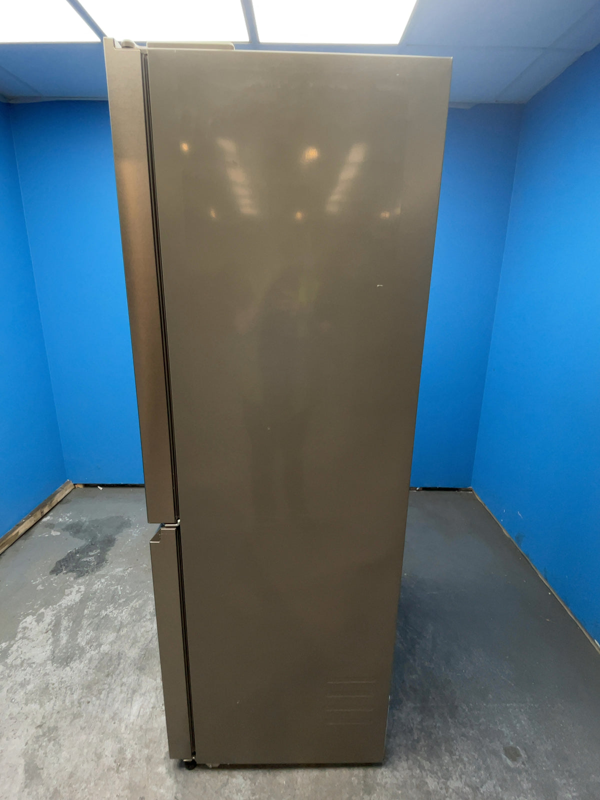 #GRC-163-837 - Haier American Style Fridge Freezer – 467L, Platinum Inox, Total No Frost