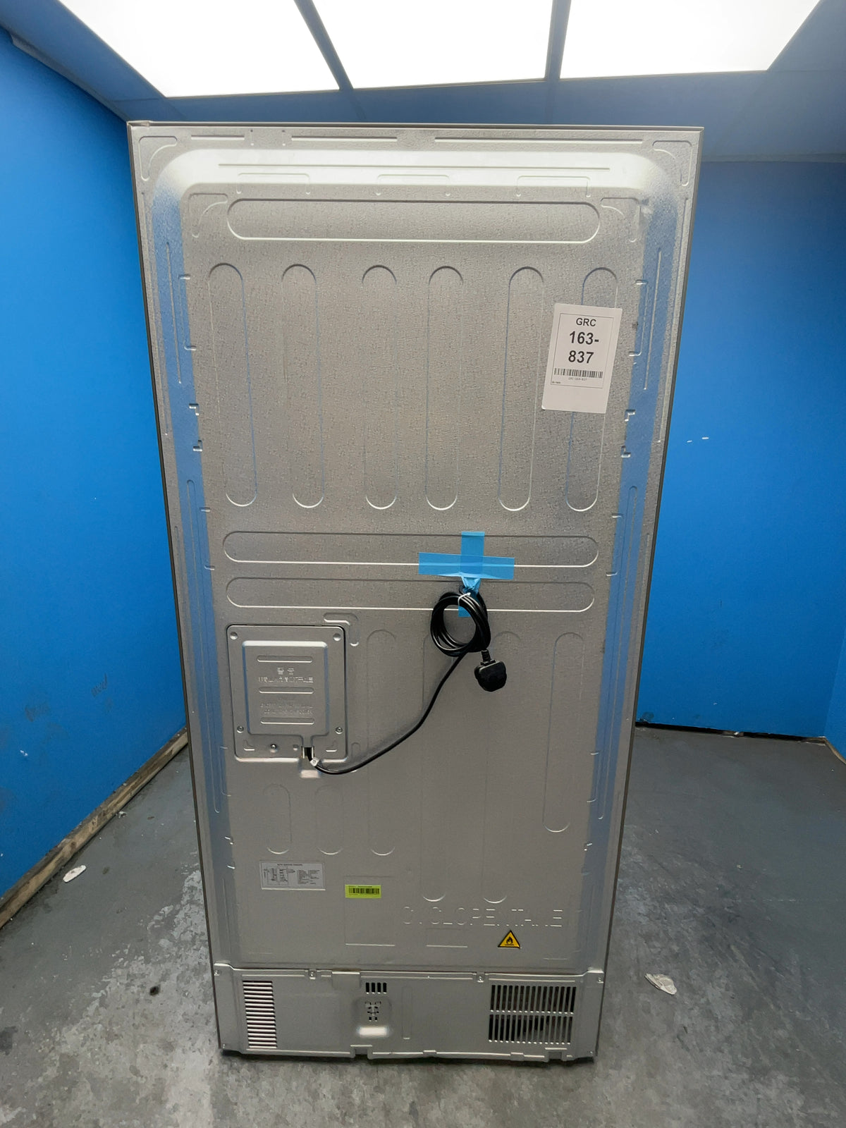 #GRC-163-837 - Haier American Style Fridge Freezer – 467L, Platinum Inox, Total No Frost