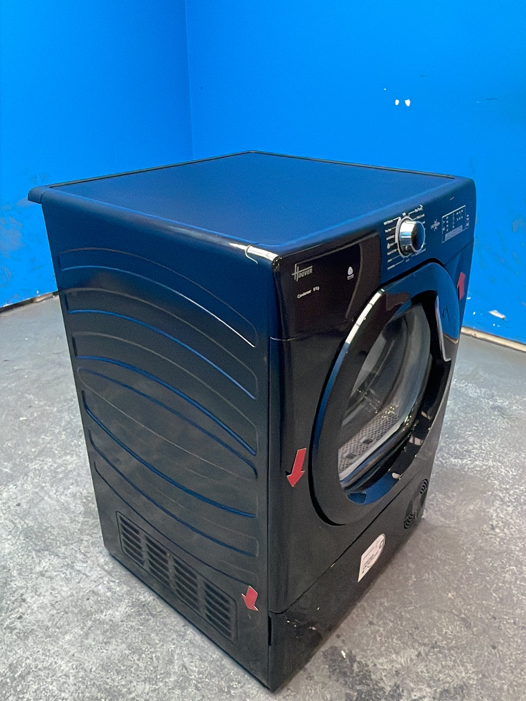#GRC-163-941 - Hoover 8kg Condenser Tumble Dryer – Sensor Drying, Black, B Energy Rating