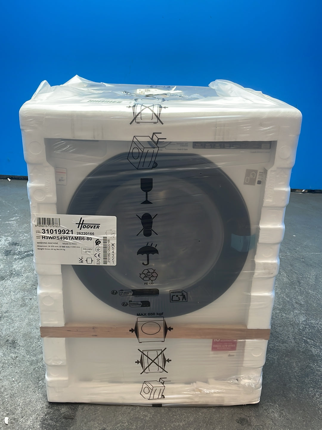 #GRC-163-955 - Hoover H-WASH 350 9kg 1400rpm Washing Machine – Allergy Care Pro, White