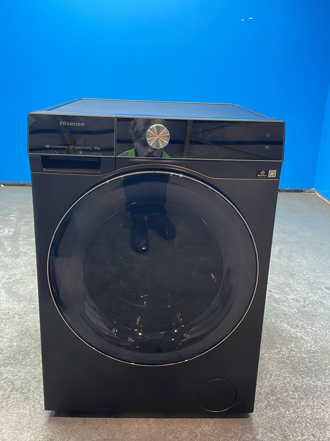 #GRC-164-013 - Hisense 12kg 1400rpm Washing Machine – AI Wash, Steam Wash, Black