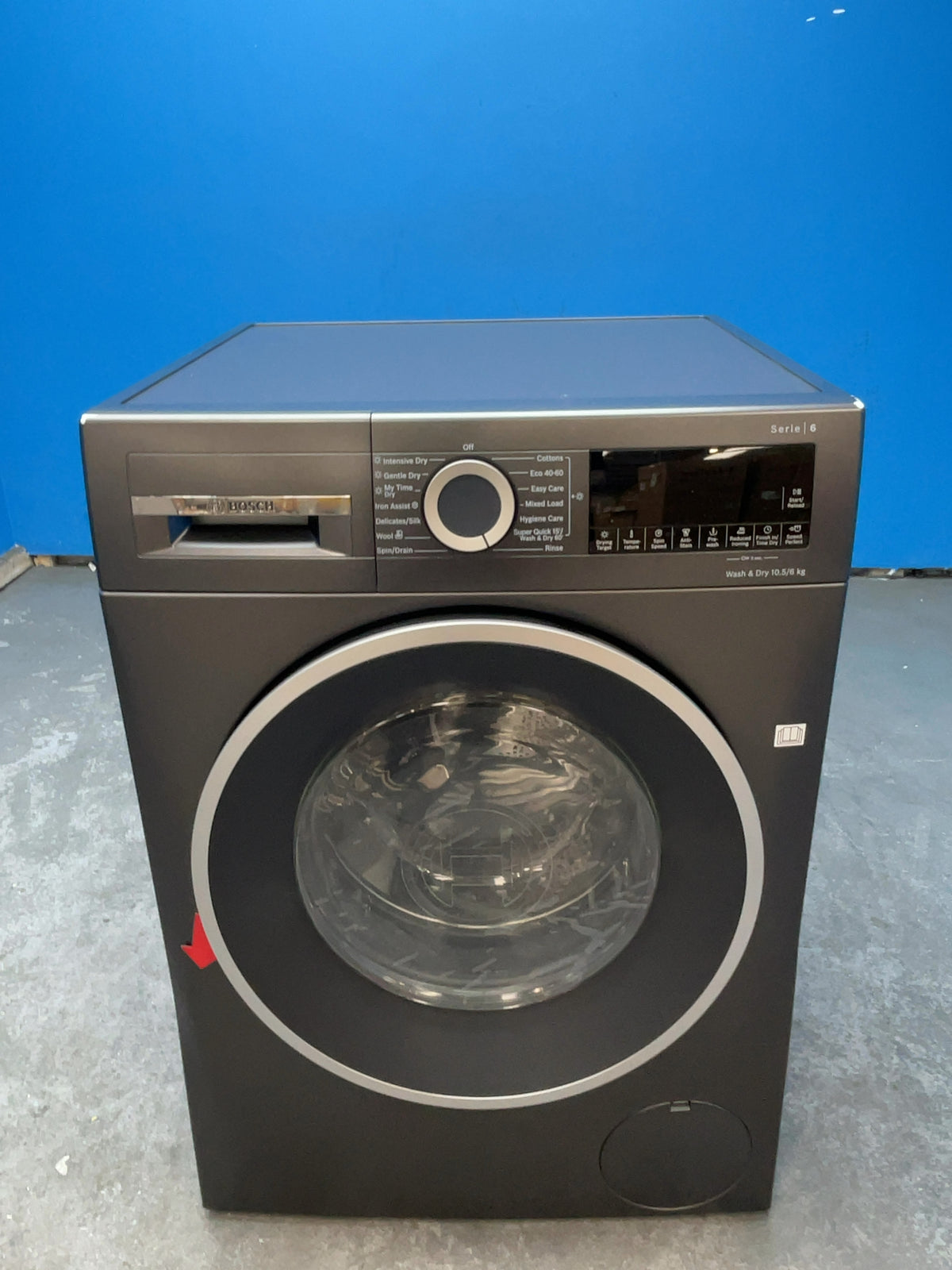 #GRC-164-014 - Bosch Series 6 10.5kg/6kg Washer Dryer – 1400rpm, Iron Assist, Graphite